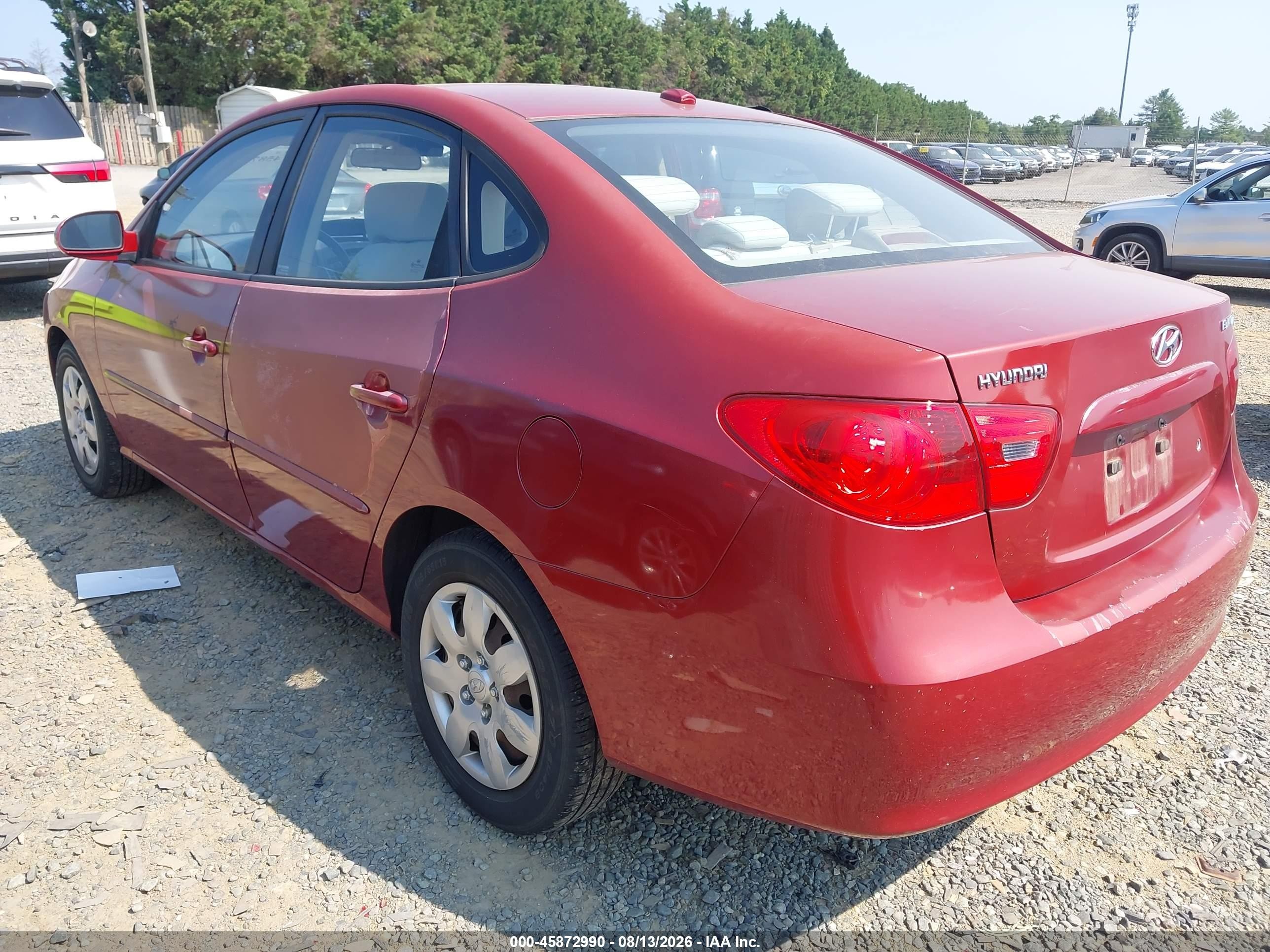 2008 Hyundai Elantra Gls/se Burgundy vin: KMHDU46DX8U516003