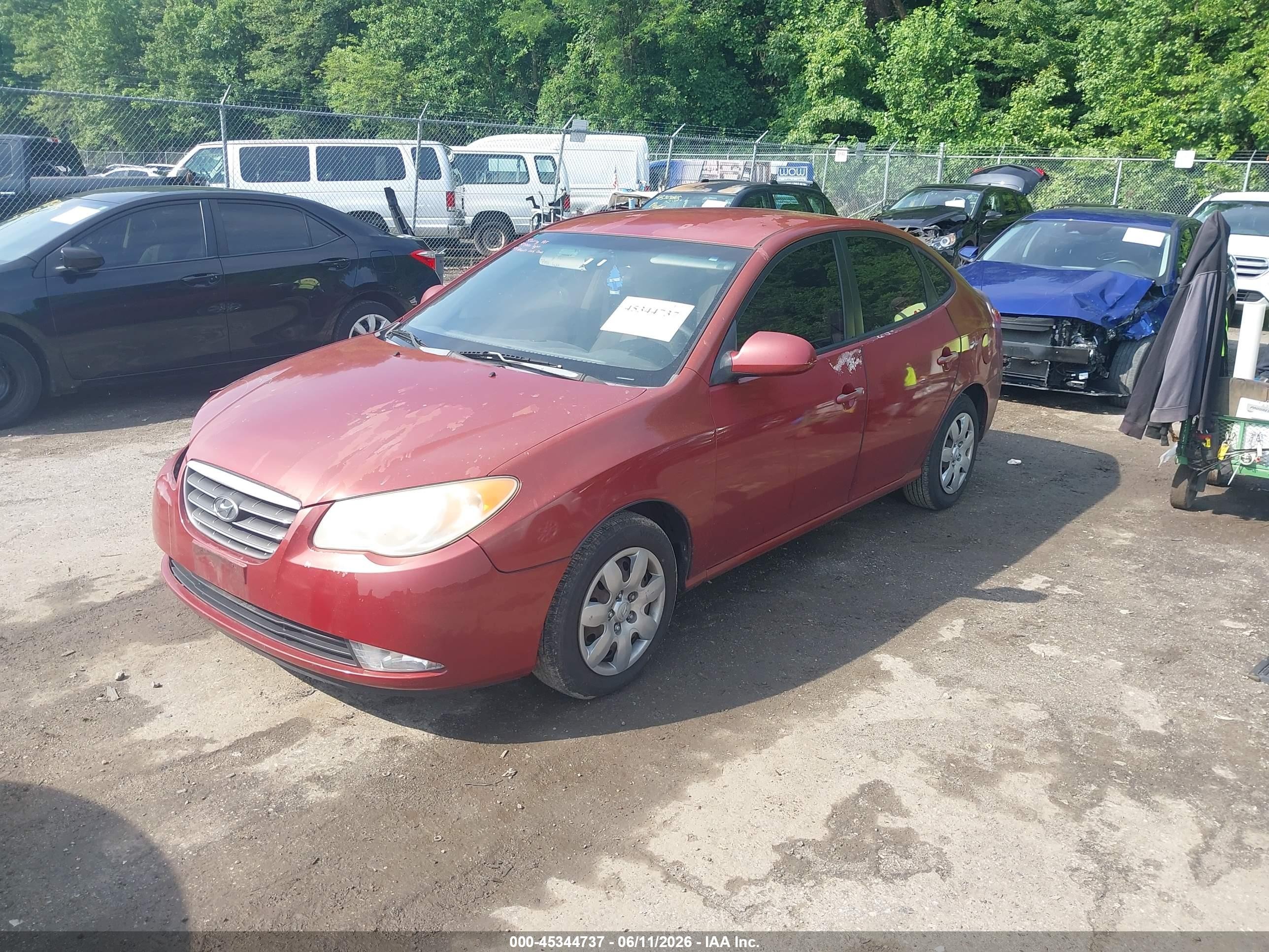 2008 Hyundai Elantra Gls/se Red vin: KMHDU46DX8U516924