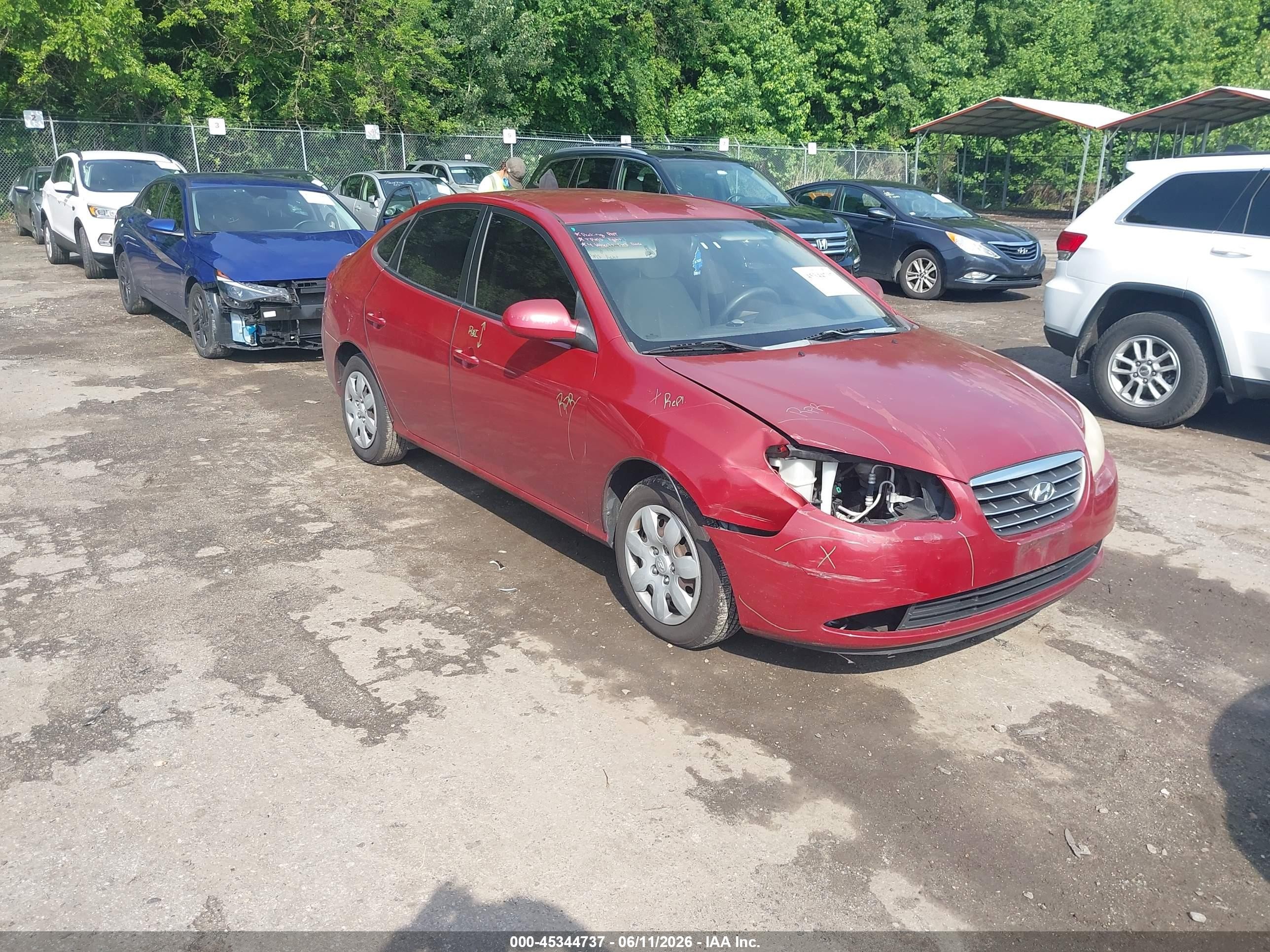 2008 Hyundai Elantra Gls/se Red vin: KMHDU46DX8U516924