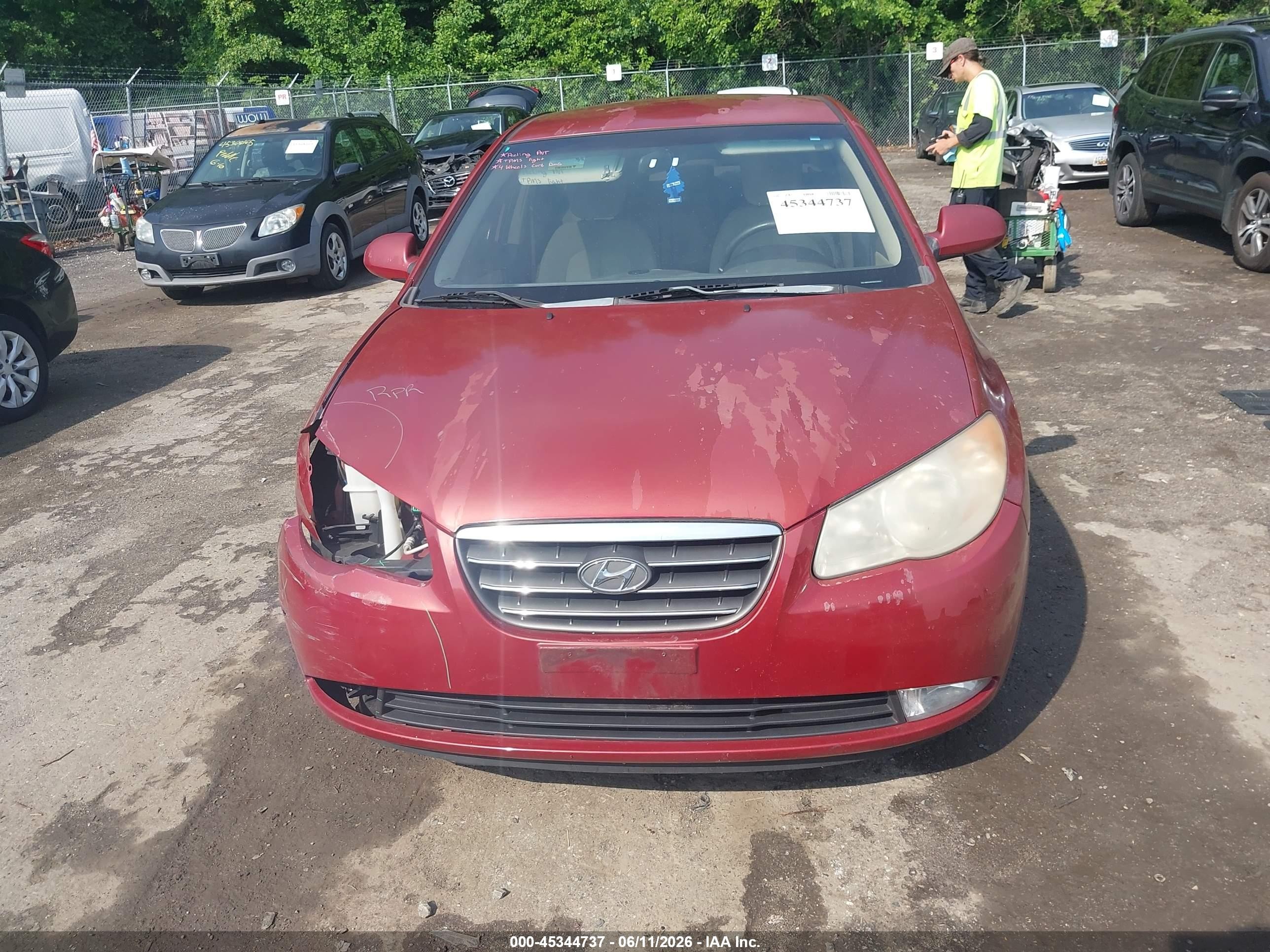 2008 Hyundai Elantra Gls/se Red vin: KMHDU46DX8U516924