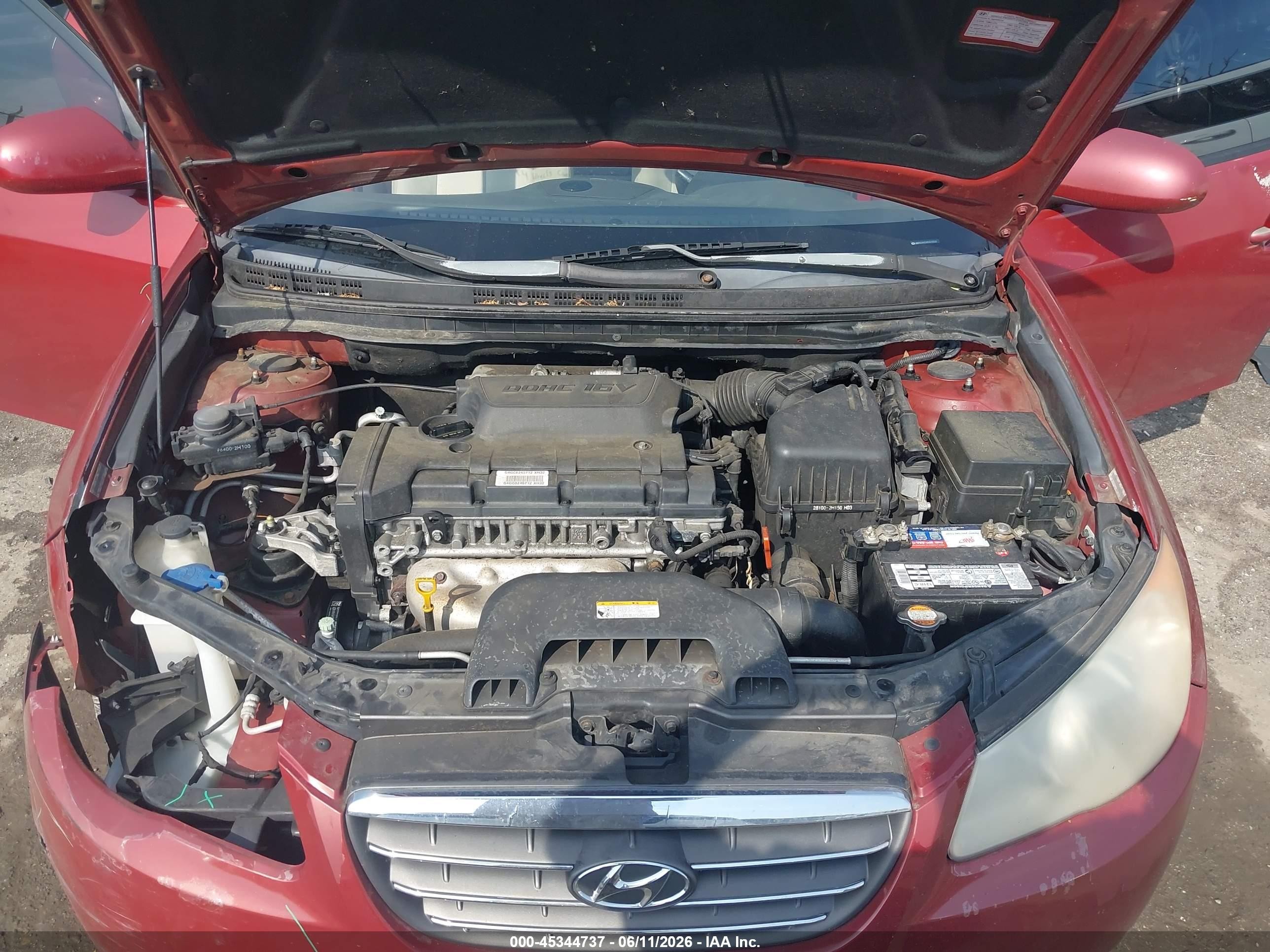 2008 Hyundai Elantra Gls/se Red vin: KMHDU46DX8U516924