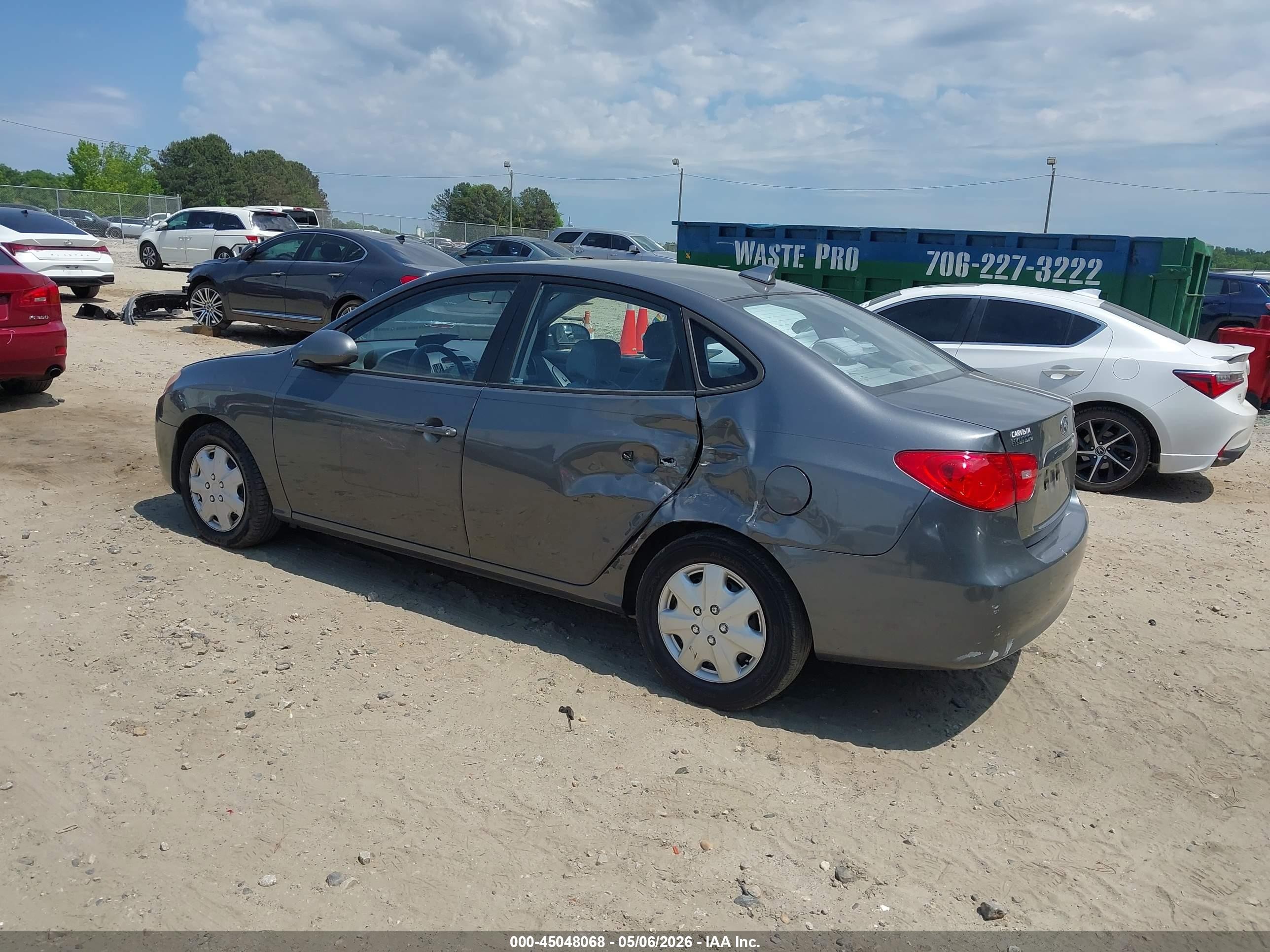 2008 Hyundai Elantra Gls/se Gray vin: KMHDU46DX8U555870