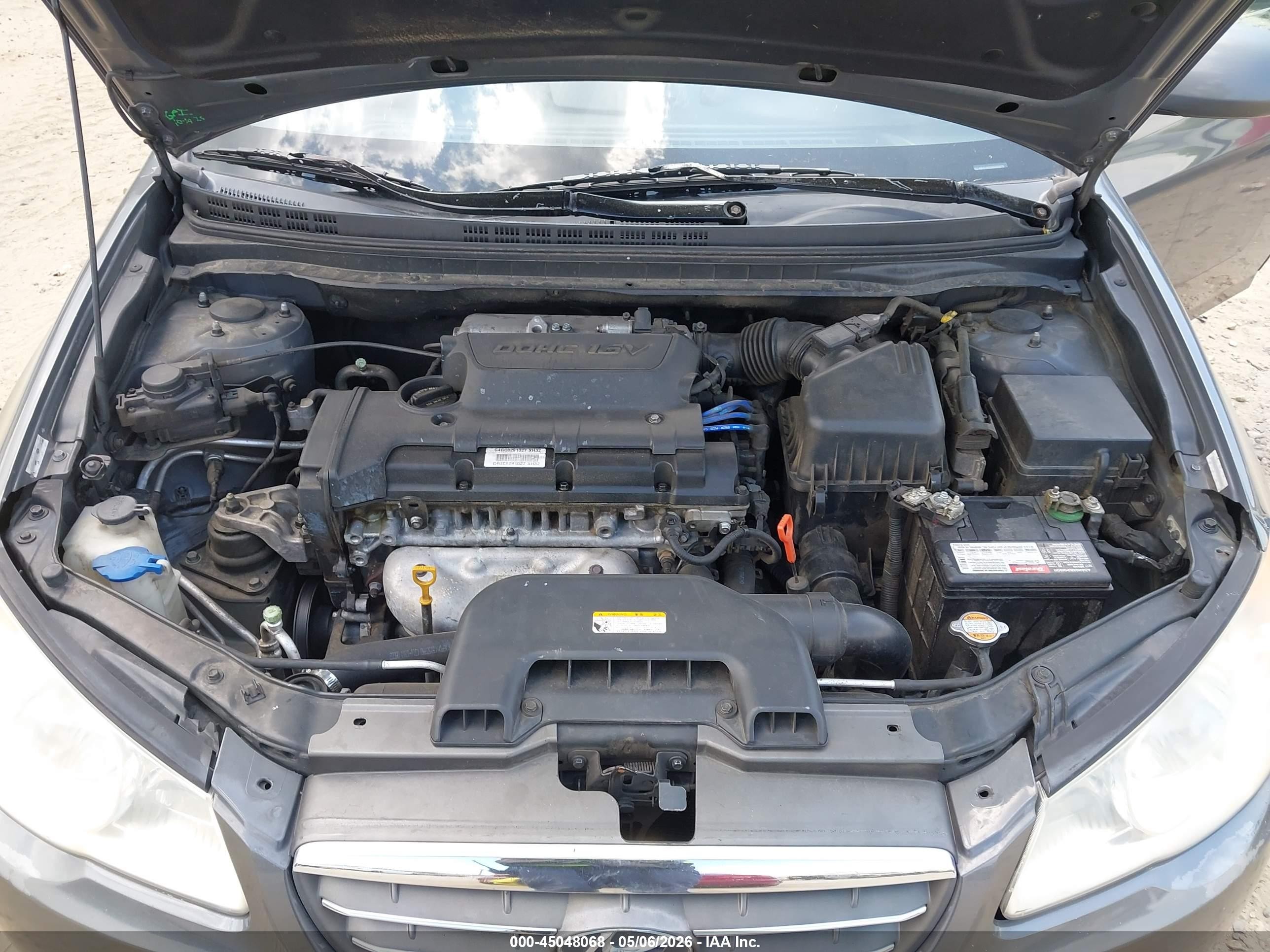 2008 Hyundai Elantra Gls/se Gray vin: KMHDU46DX8U555870