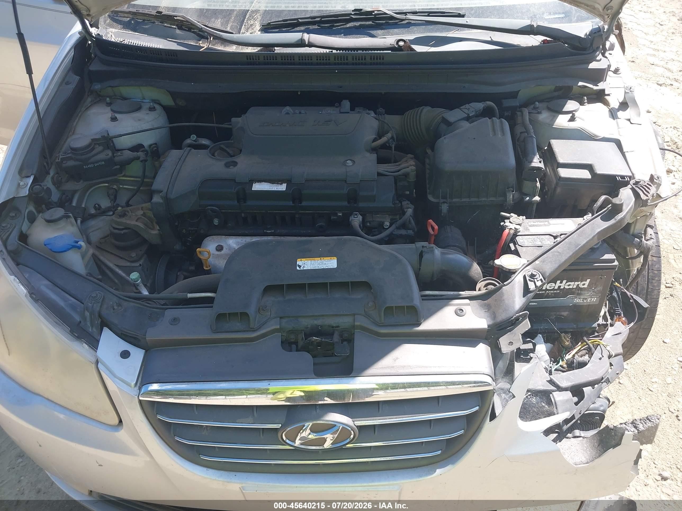 2009 Hyundai Elantra Gls Silver vin: KMHDU46DX9U594623