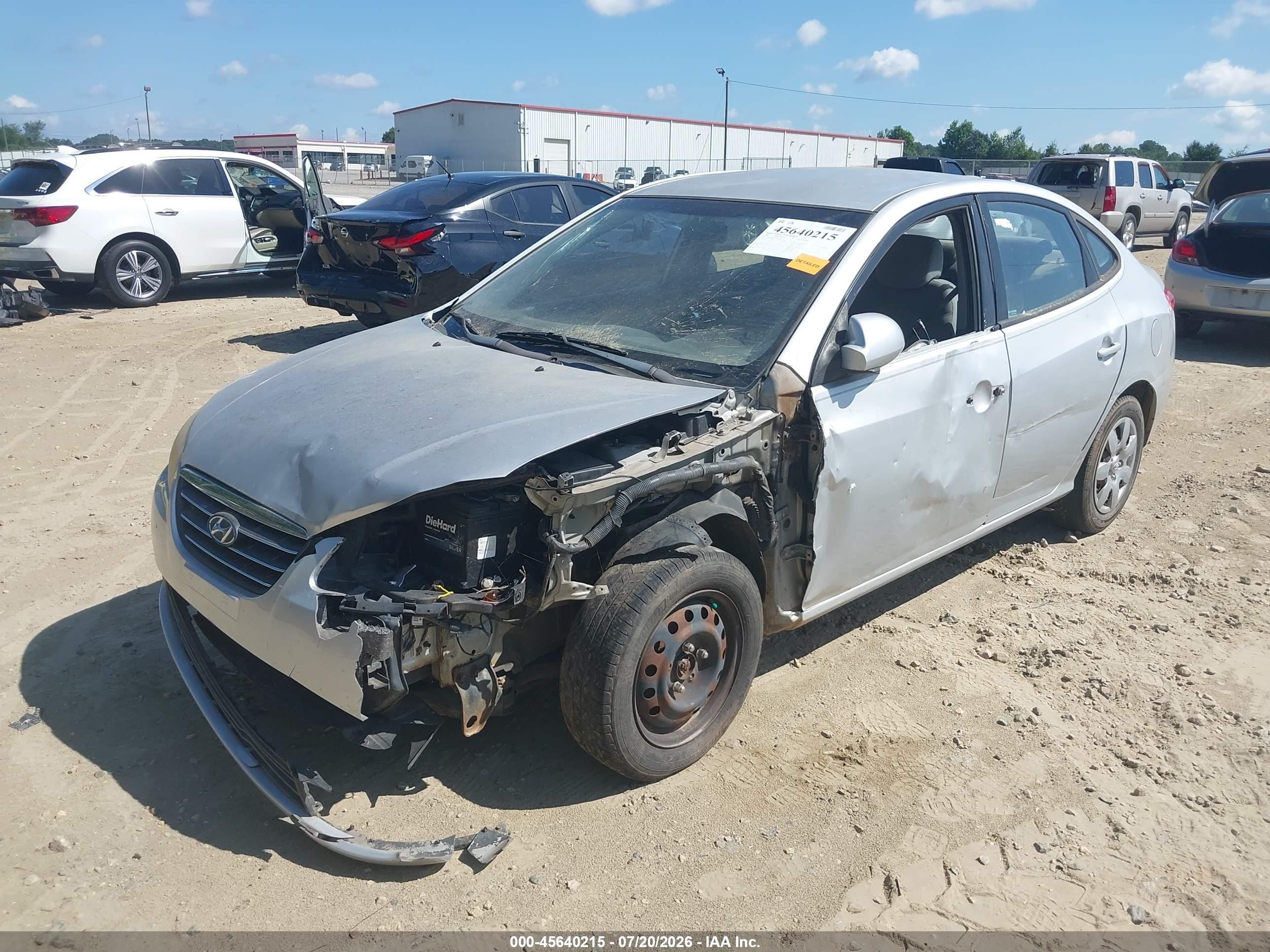 2009 Hyundai Elantra Gls Silver vin: KMHDU46DX9U594623