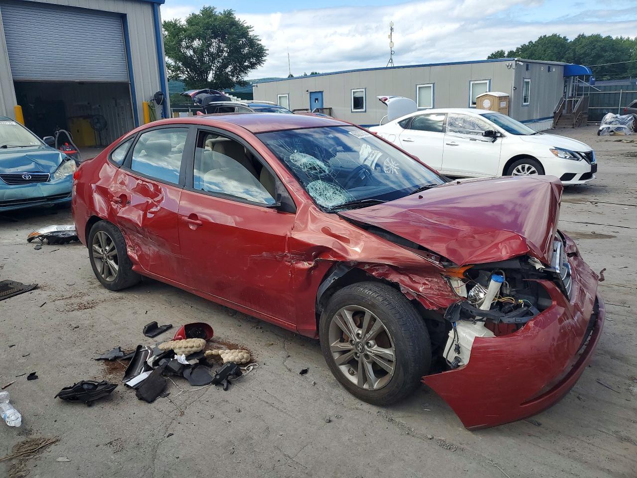 2009 Hyundai Elantra Gls Burgundy vin: KMHDU46DX9U689120