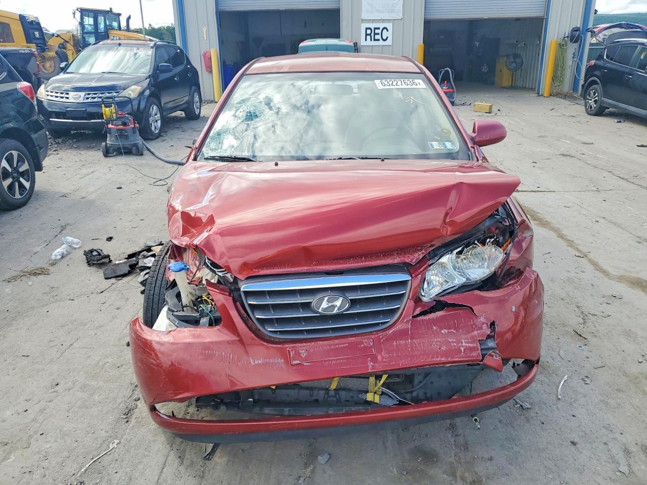 2009 Hyundai Elantra Gls Burgundy vin: KMHDU46DX9U689120
