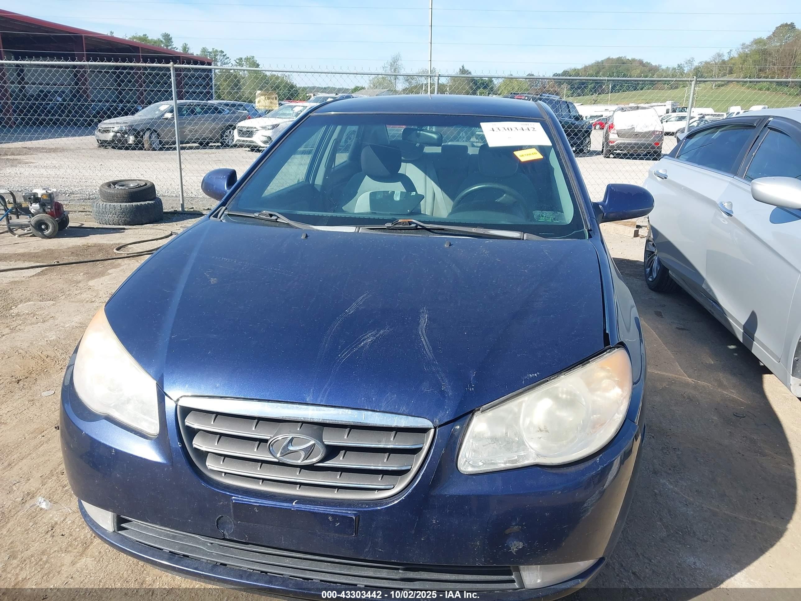2009 Hyundai Elantra Gls Blue vin: KMHDU46DX9U704540