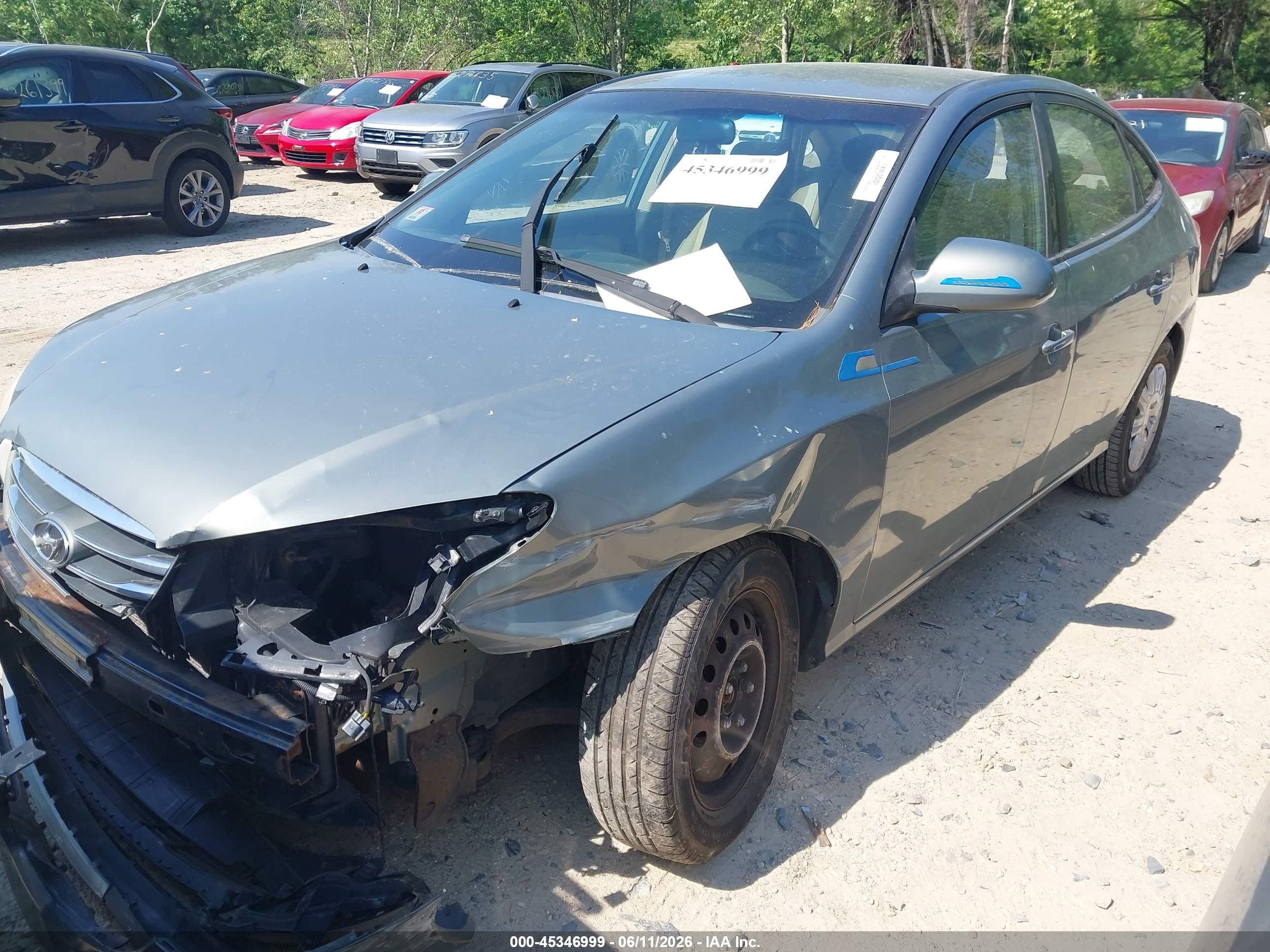 2010 Hyundai Elantra Gls Gray vin: KMHDU4AD0AU150615