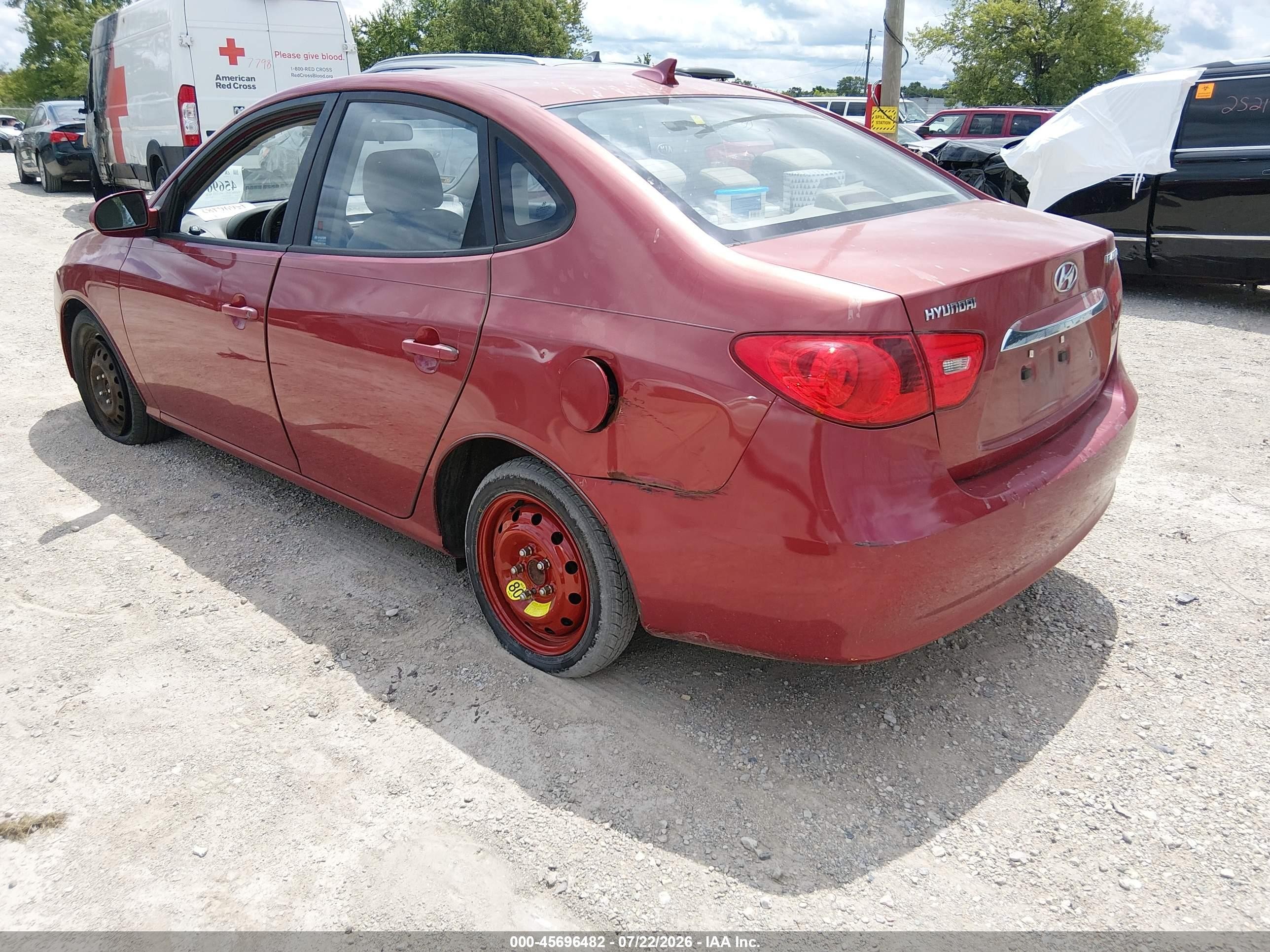 2010 Hyundai Elantra Gls Red vin: KMHDU4AD0AU866754