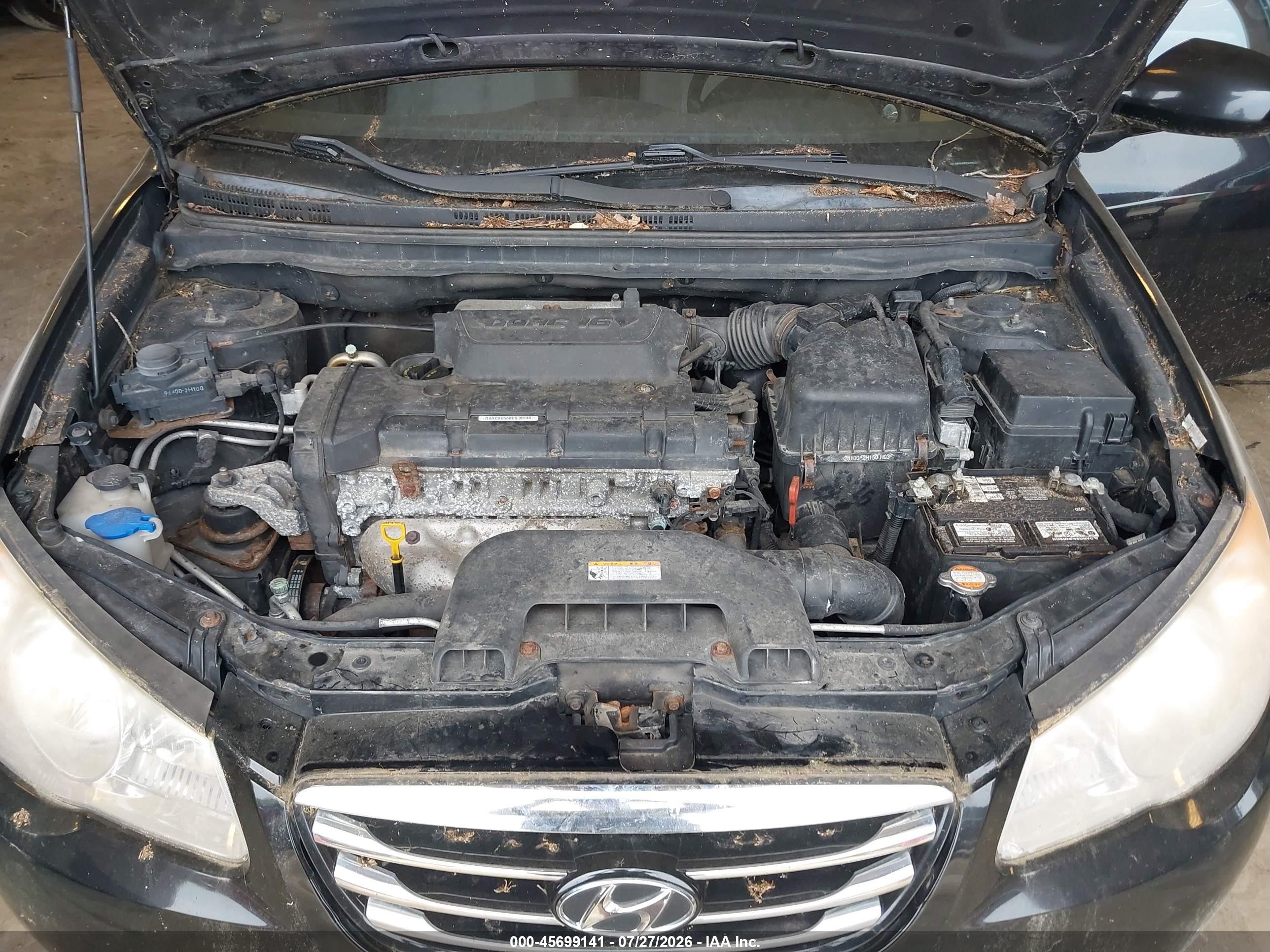 2010 Hyundai Elantra Gls Black vin: KMHDU4AD0AU880931