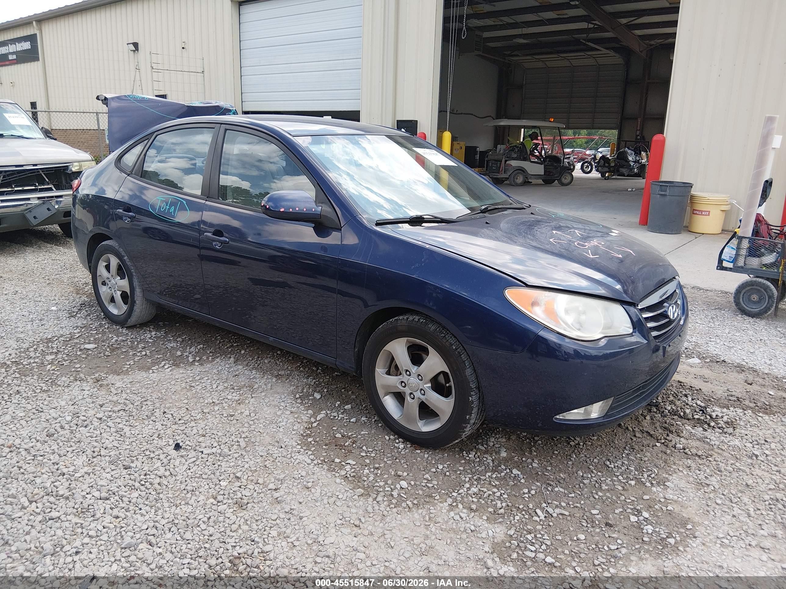 2010 Hyundai Elantra Se Blue vin: KMHDU4AD1AU177936