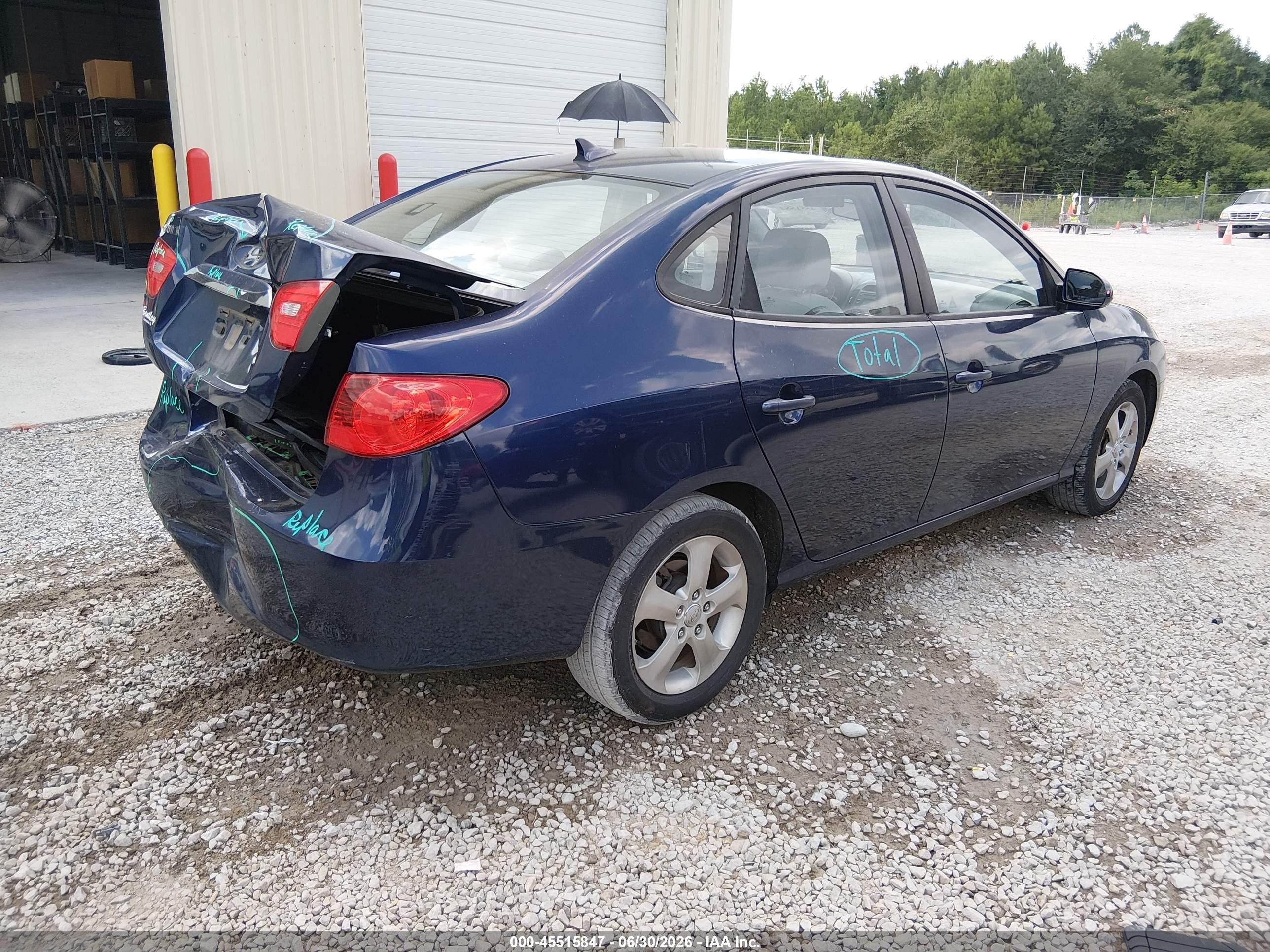 2010 Hyundai Elantra Se Blue vin: KMHDU4AD1AU177936