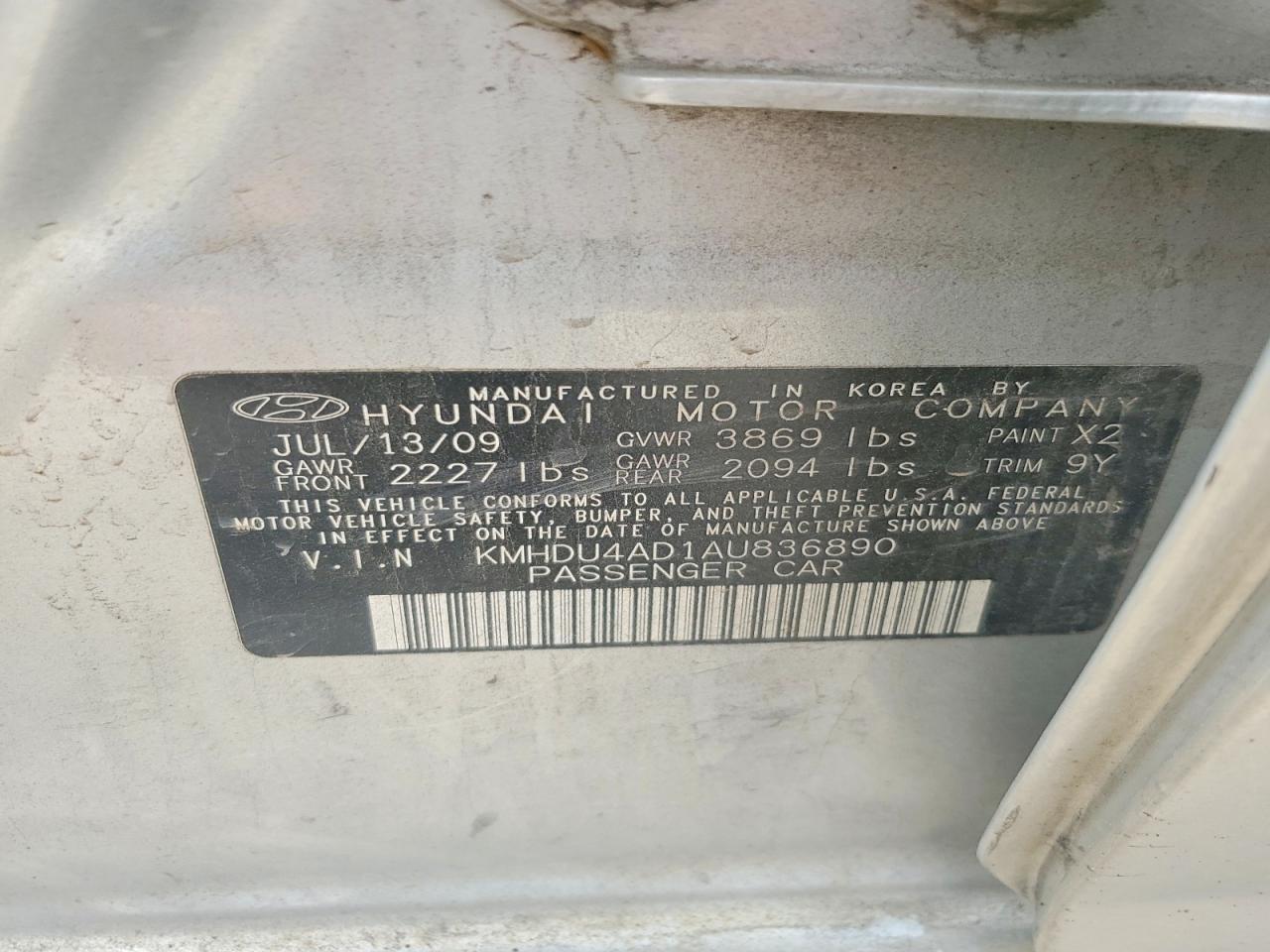 2010 Hyundai Elantra Gls Silver vin: KMHDU4AD1AU836890