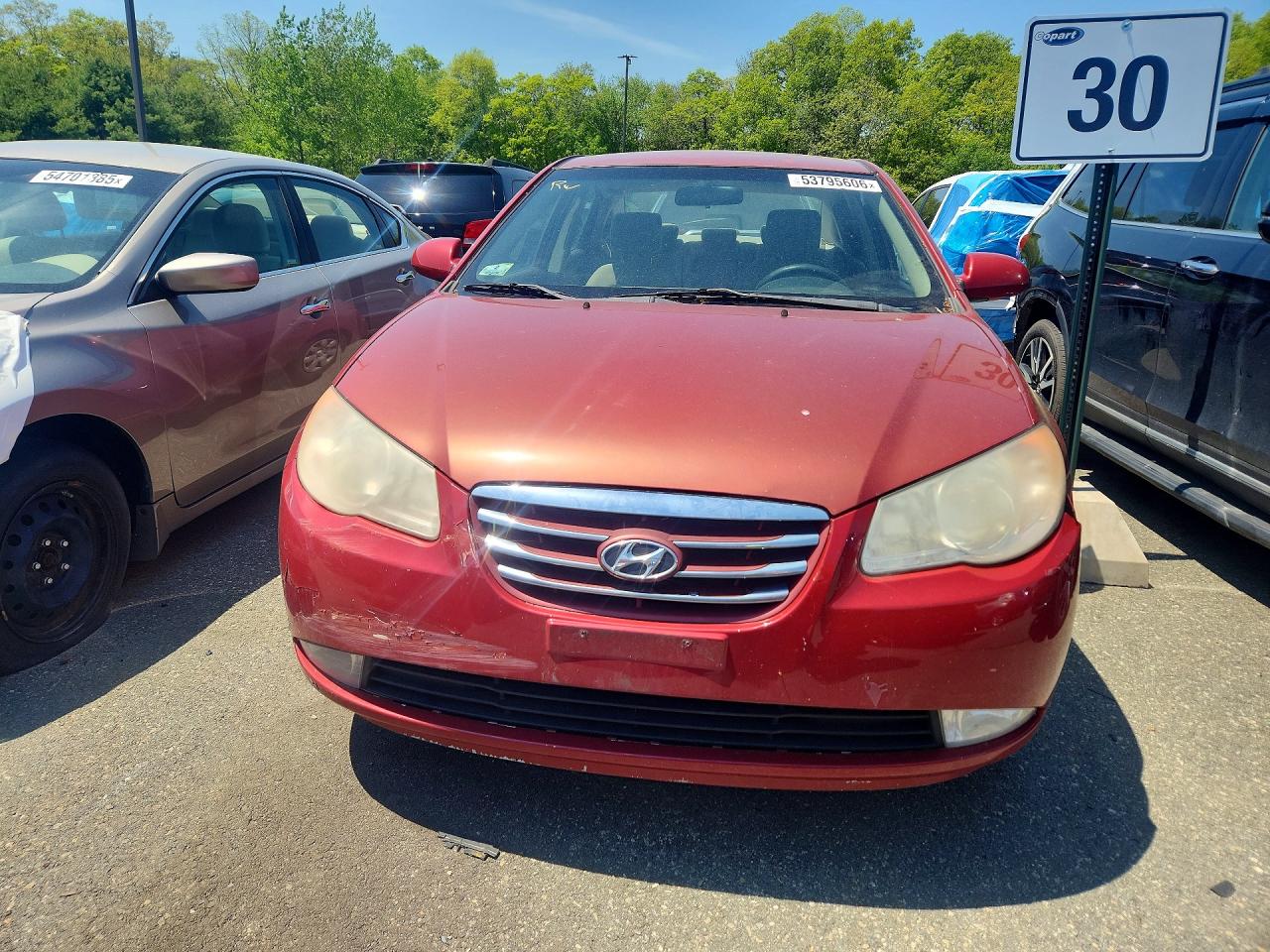 2010 Hyundai Elantra Gls Red vin: KMHDU4AD1AU906677