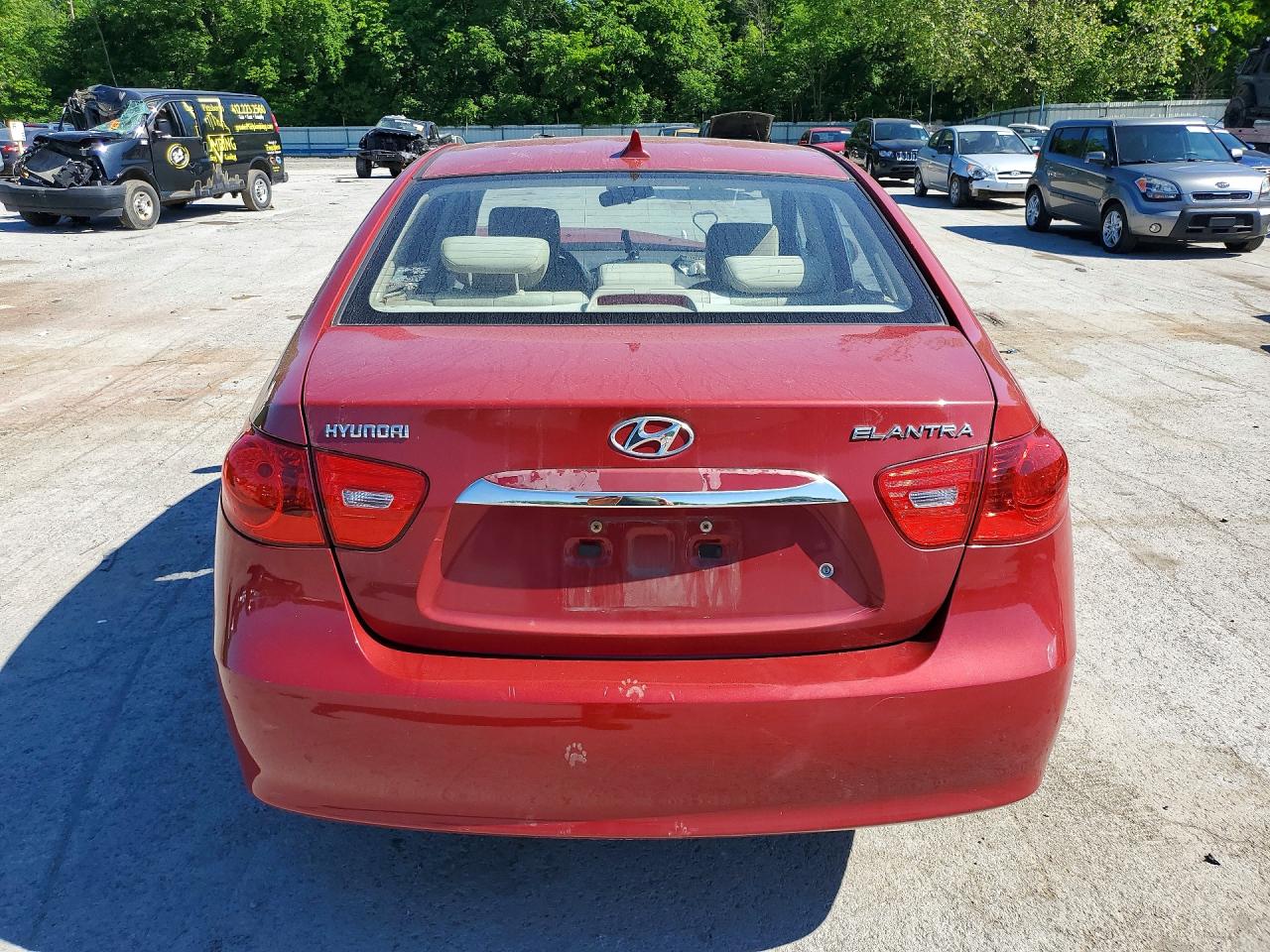2010 Hyundai Elantra Gls Red vin: KMHDU4AD1AU950193