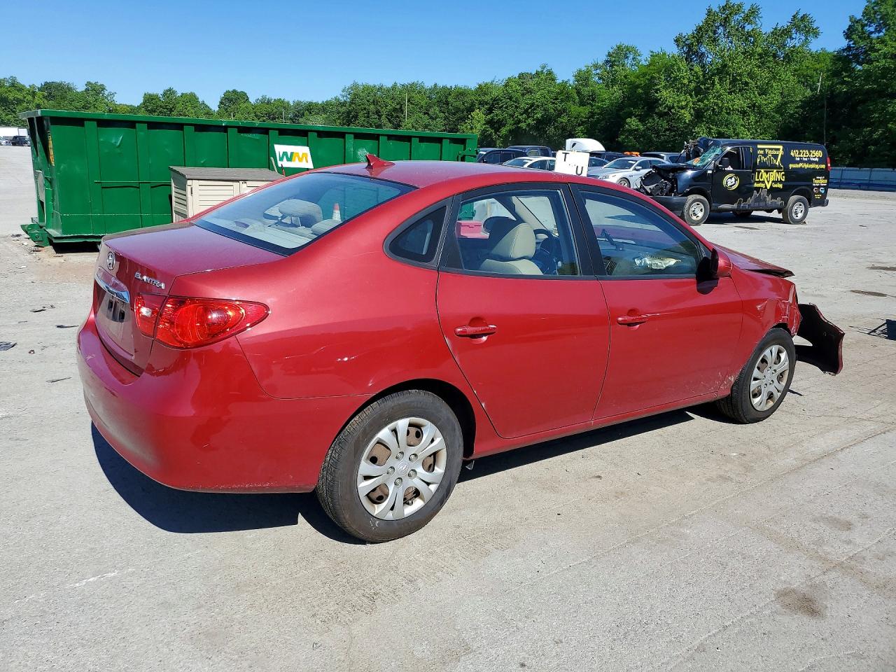 2010 Hyundai Elantra Gls Red vin: KMHDU4AD1AU950193
