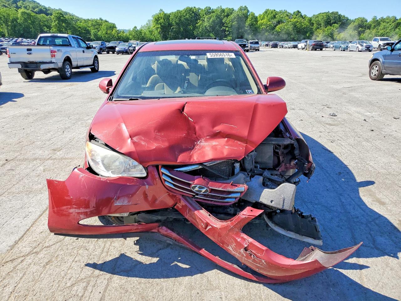 2010 Hyundai Elantra Gls Red vin: KMHDU4AD1AU950193