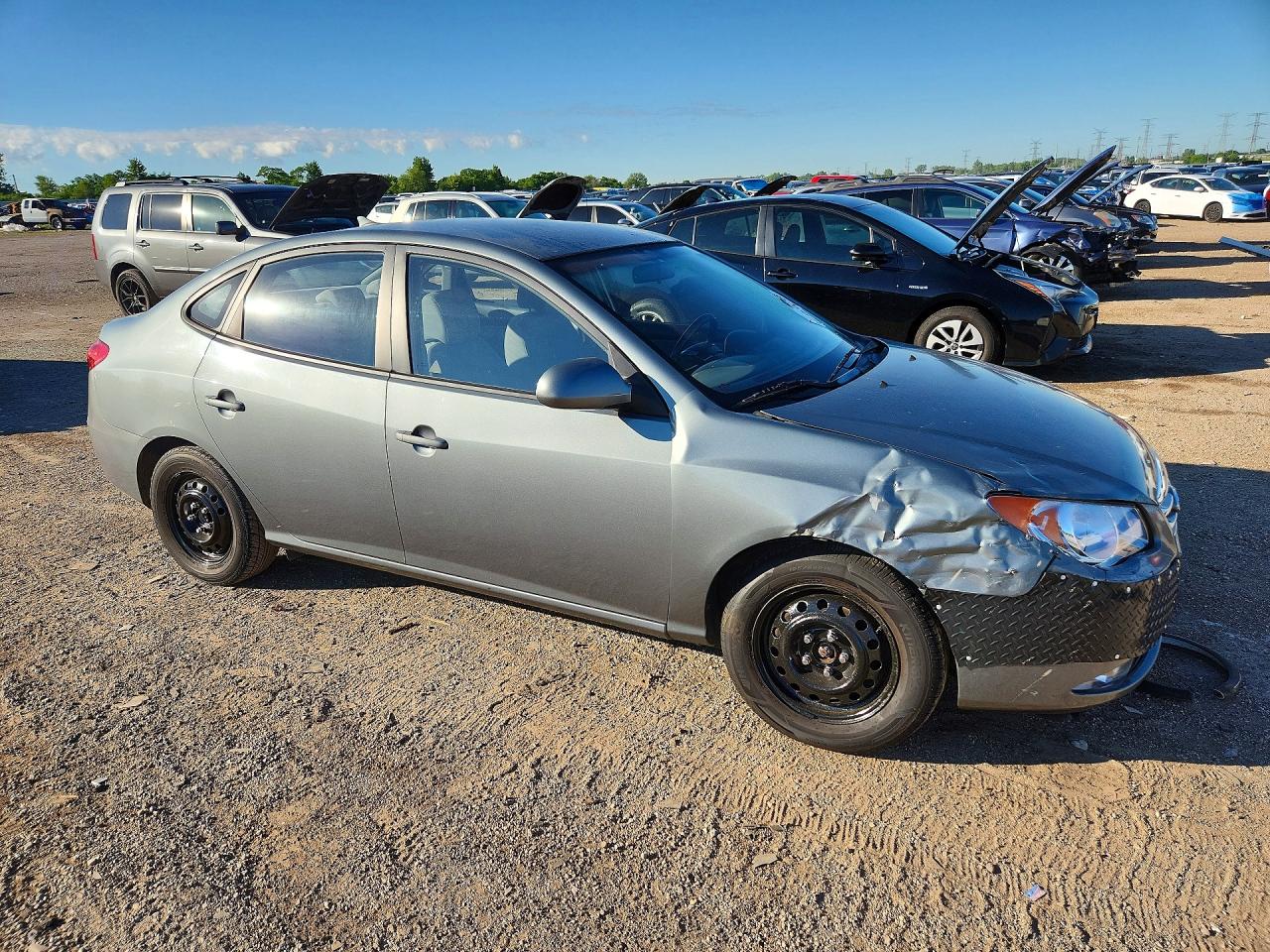 2010 Hyundai Elantra Gls Gray vin: KMHDU4AD2AU018987