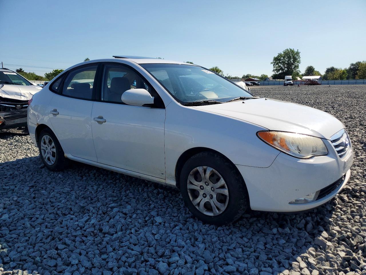2010 Hyundai Elantra Gls White vin: KMHDU4AD2AU065064