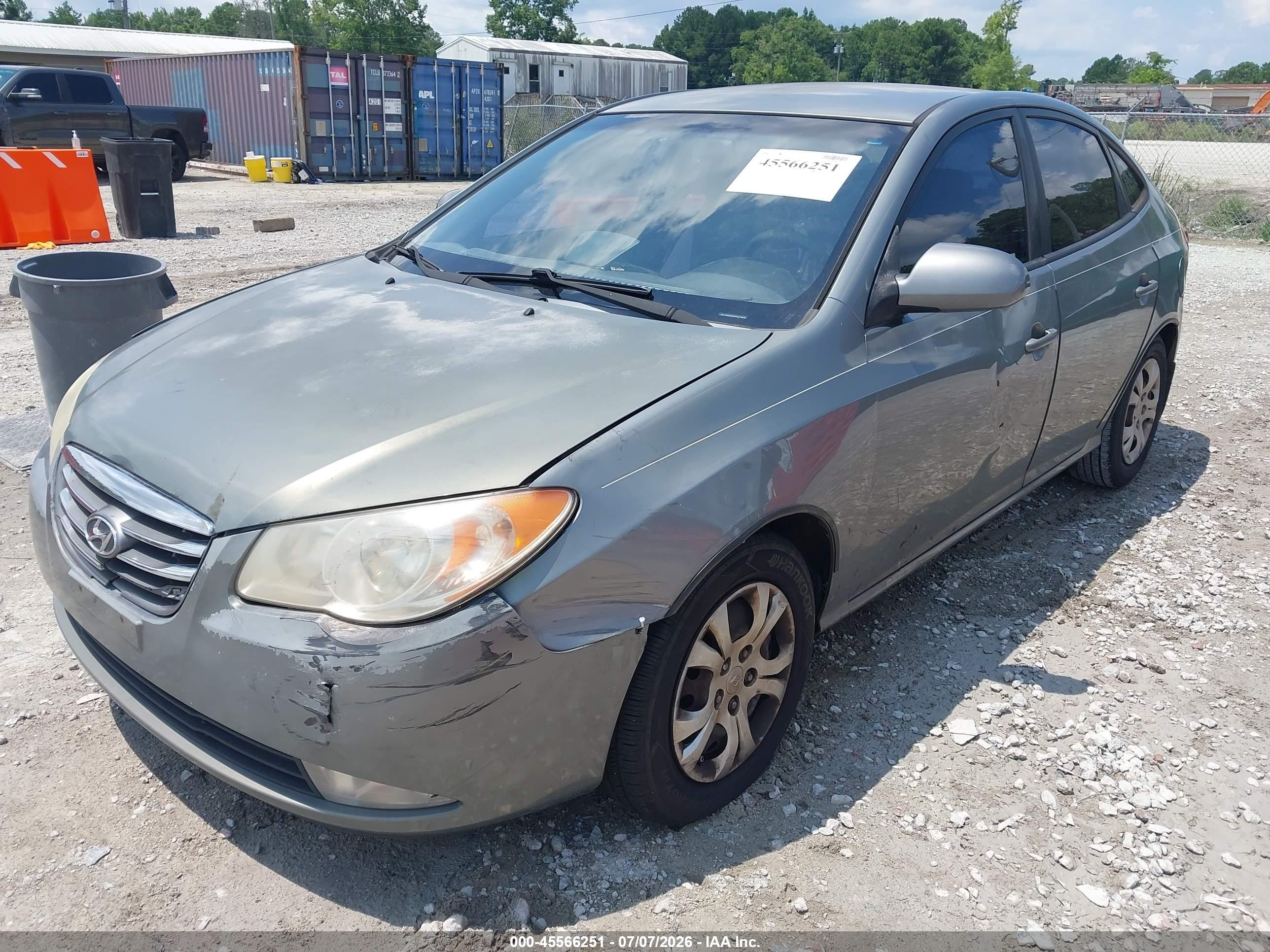2010 Hyundai Elantra Gls Gray vin: KMHDU4AD2AU114070