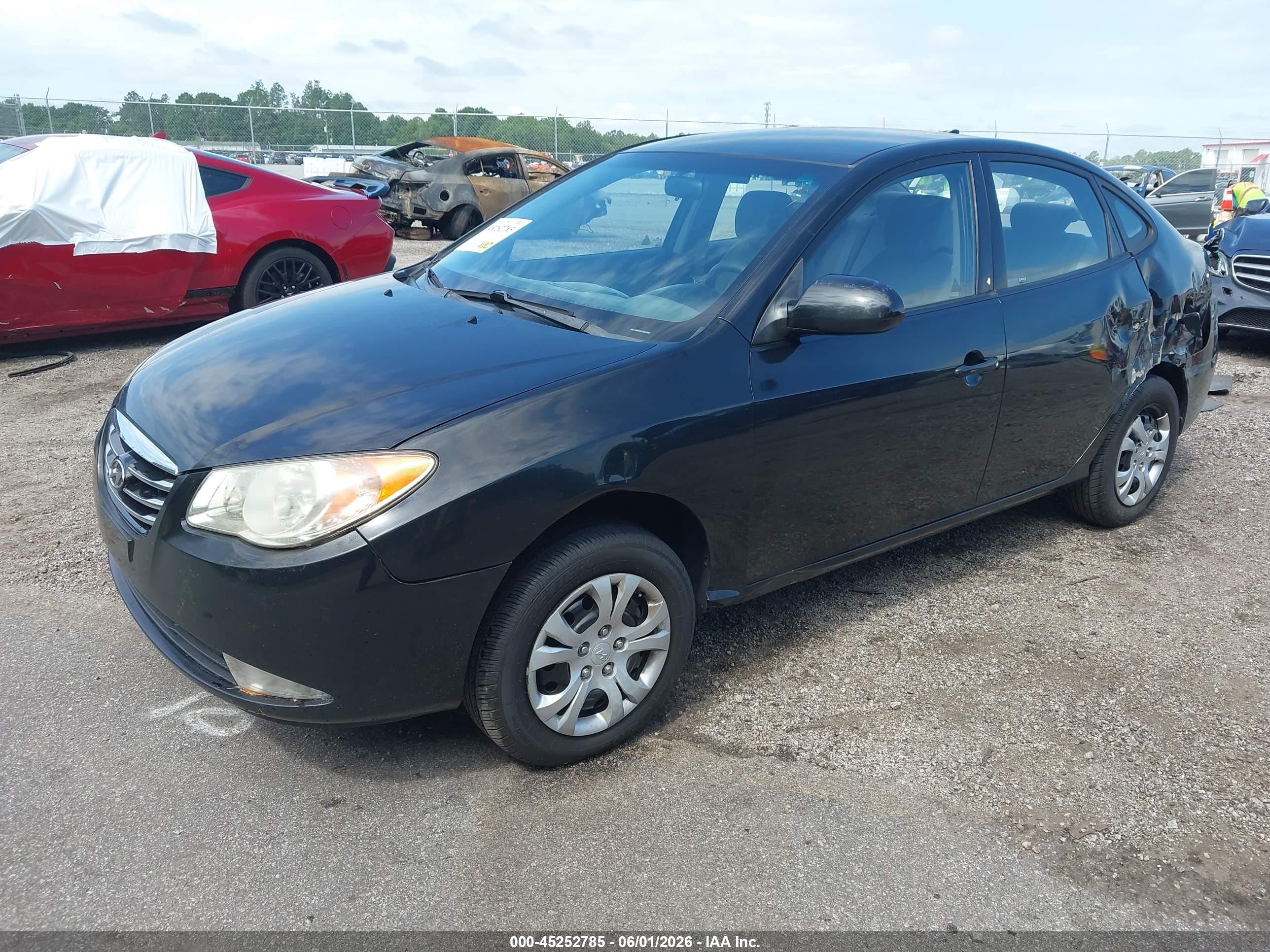2010 Hyundai Elantra Gls Черный vin: KMHDU4AD2AU152690