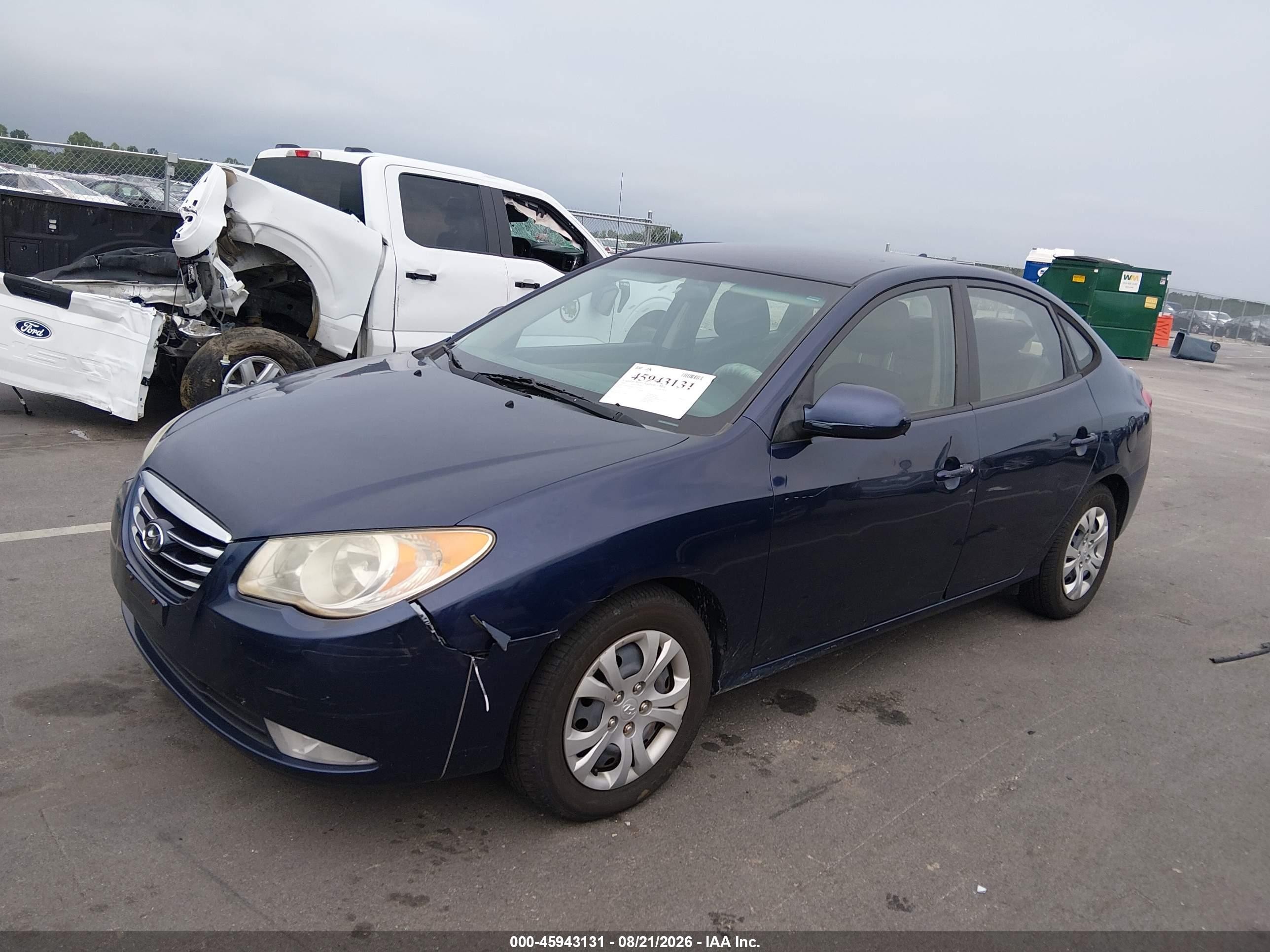 2010 Hyundai Elantra Gls Синий vin: KMHDU4AD2AU161910