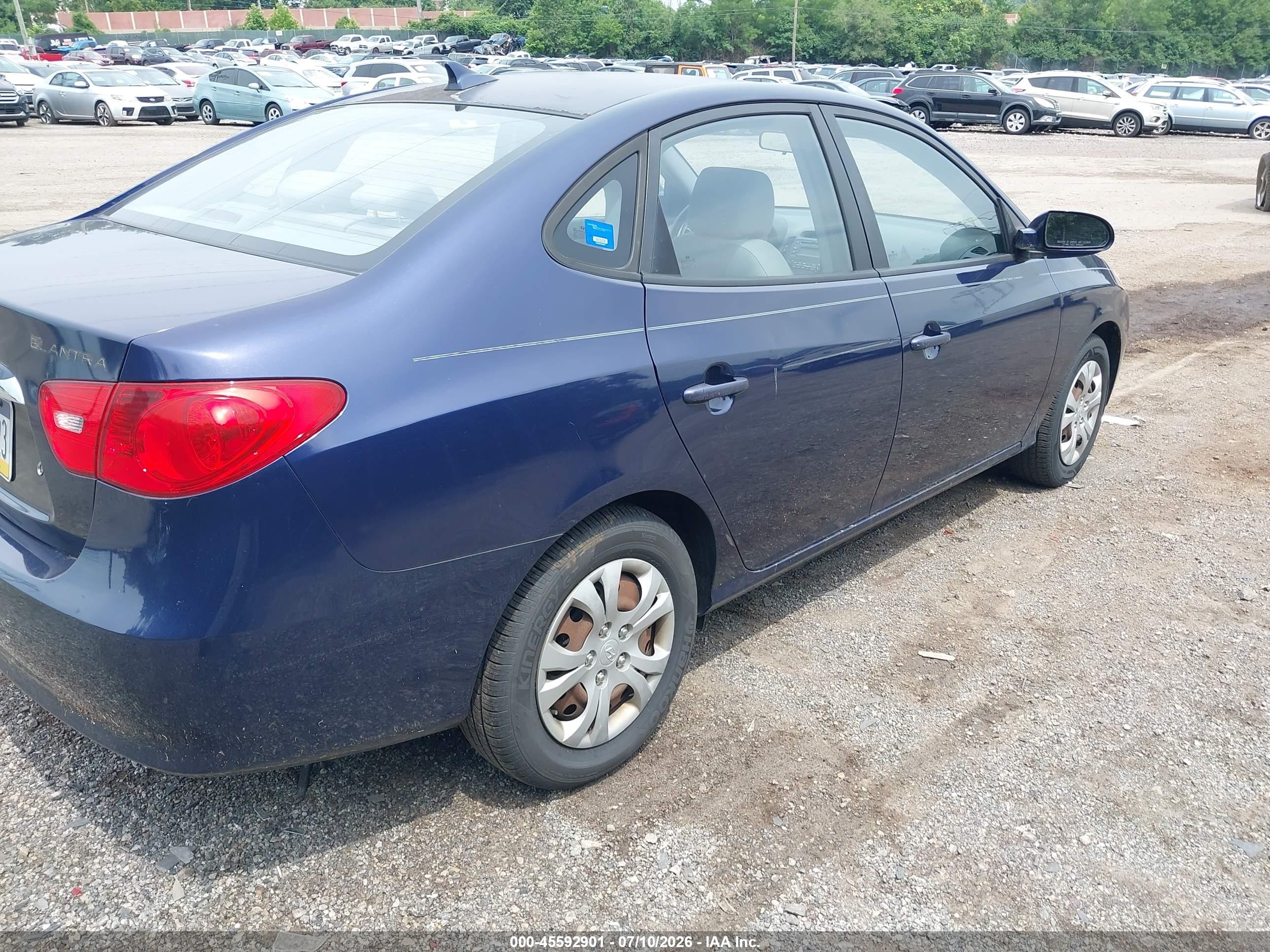 2010 Hyundai Elantra Gls Blue vin: KMHDU4AD2AU195930