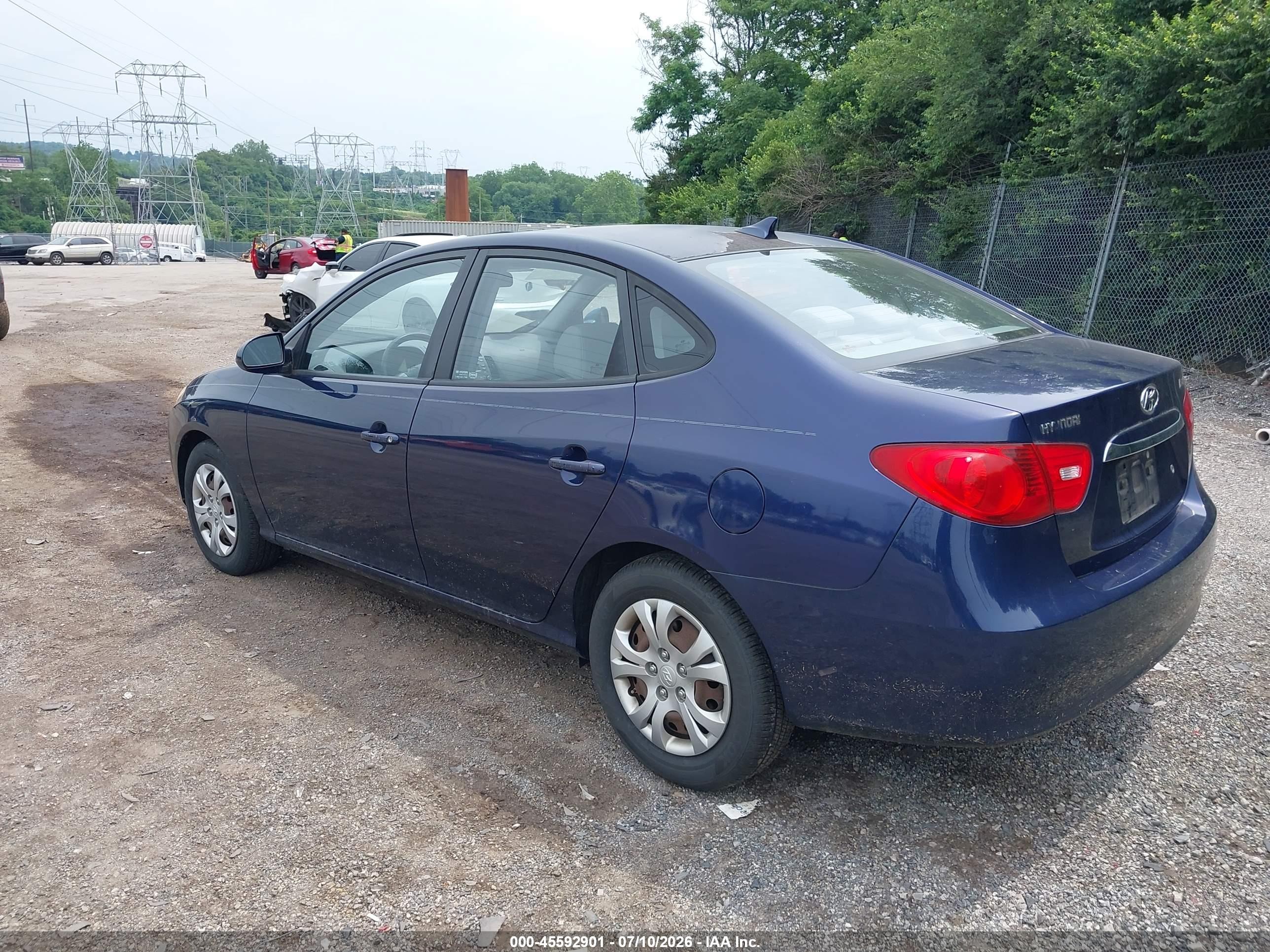 2010 Hyundai Elantra Gls Blue vin: KMHDU4AD2AU195930