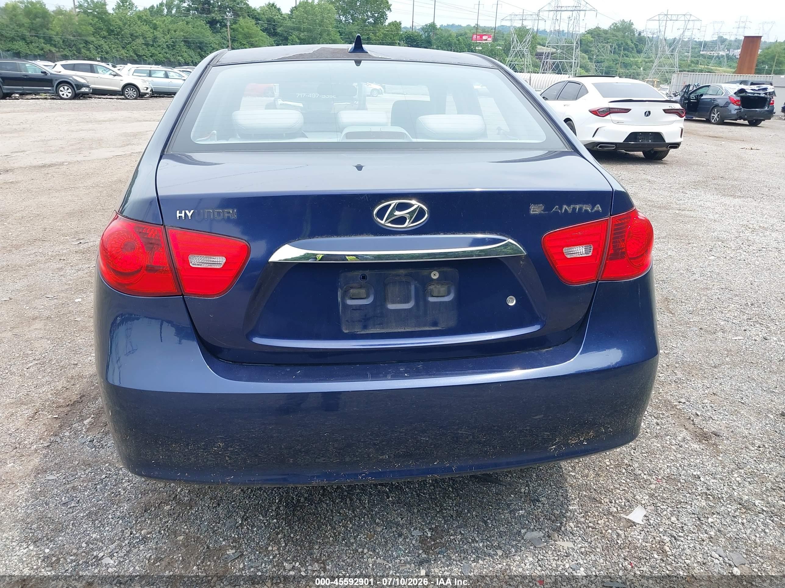 2010 Hyundai Elantra Gls Blue vin: KMHDU4AD2AU195930