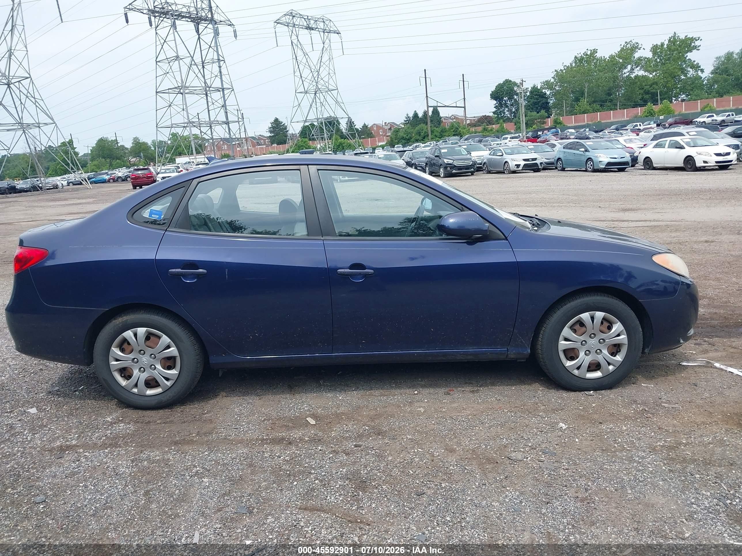 2010 Hyundai Elantra Gls Blue vin: KMHDU4AD2AU195930