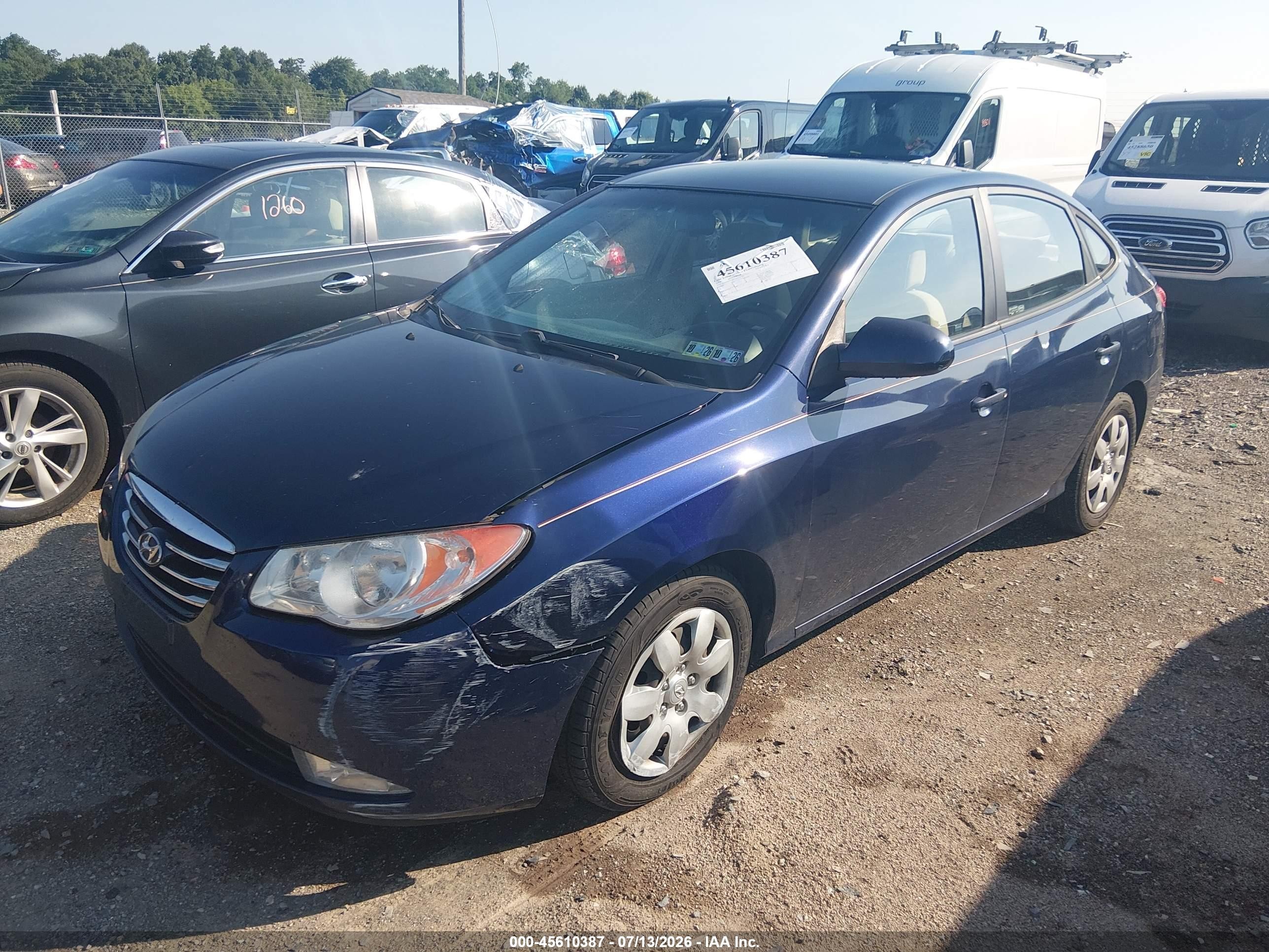 2010 Hyundai Elantra Gls Blue vin: KMHDU4AD2AU199766