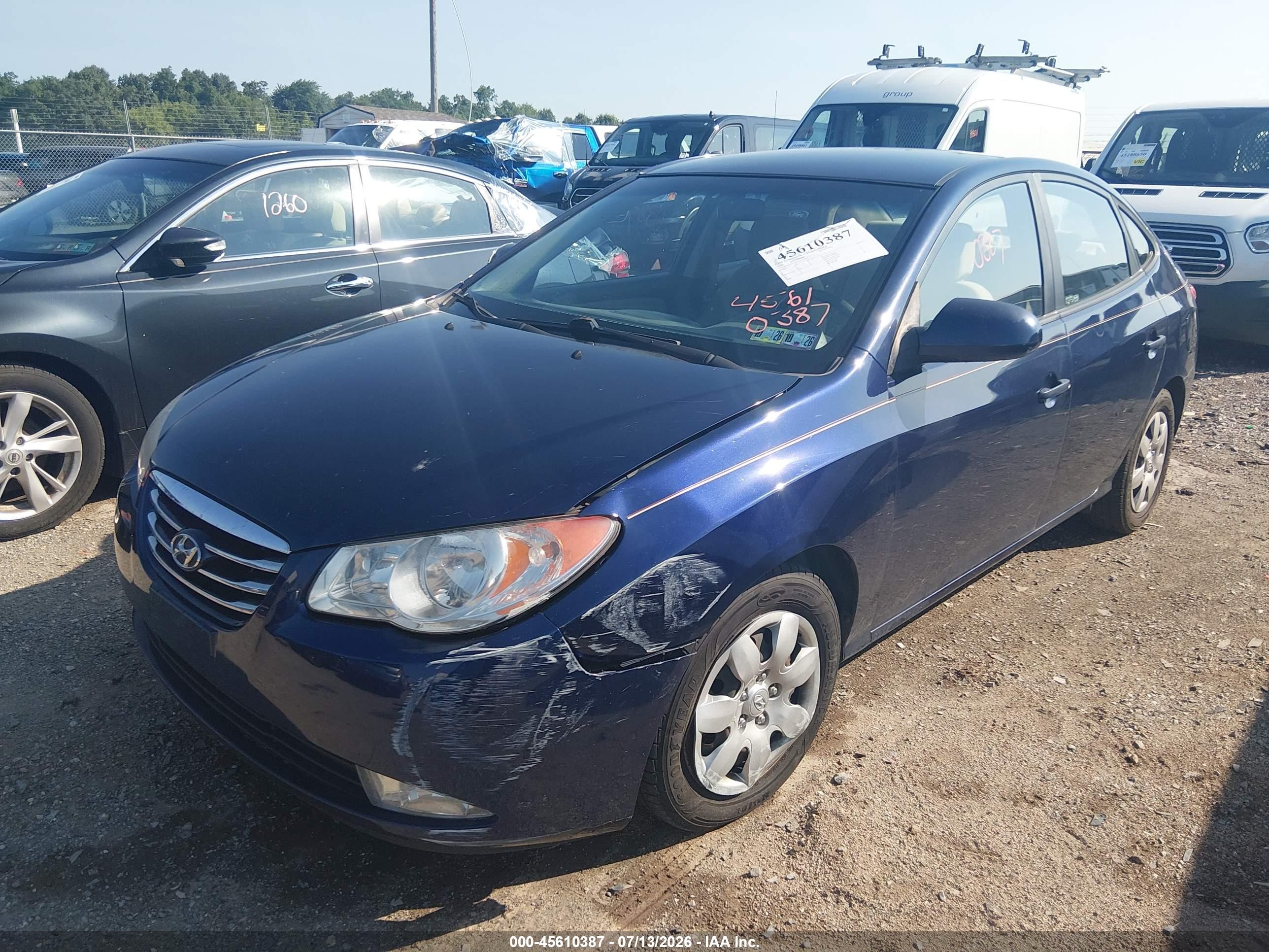 2010 Hyundai Elantra Gls Blue vin: KMHDU4AD2AU199766