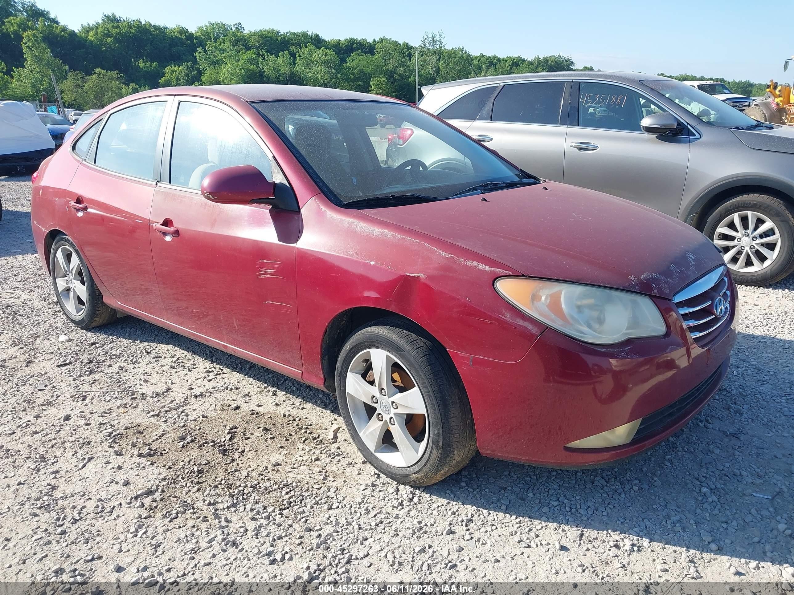 2010 Hyundai Elantra Gls Темно-бордовый vin: KMHDU4AD2AU835005