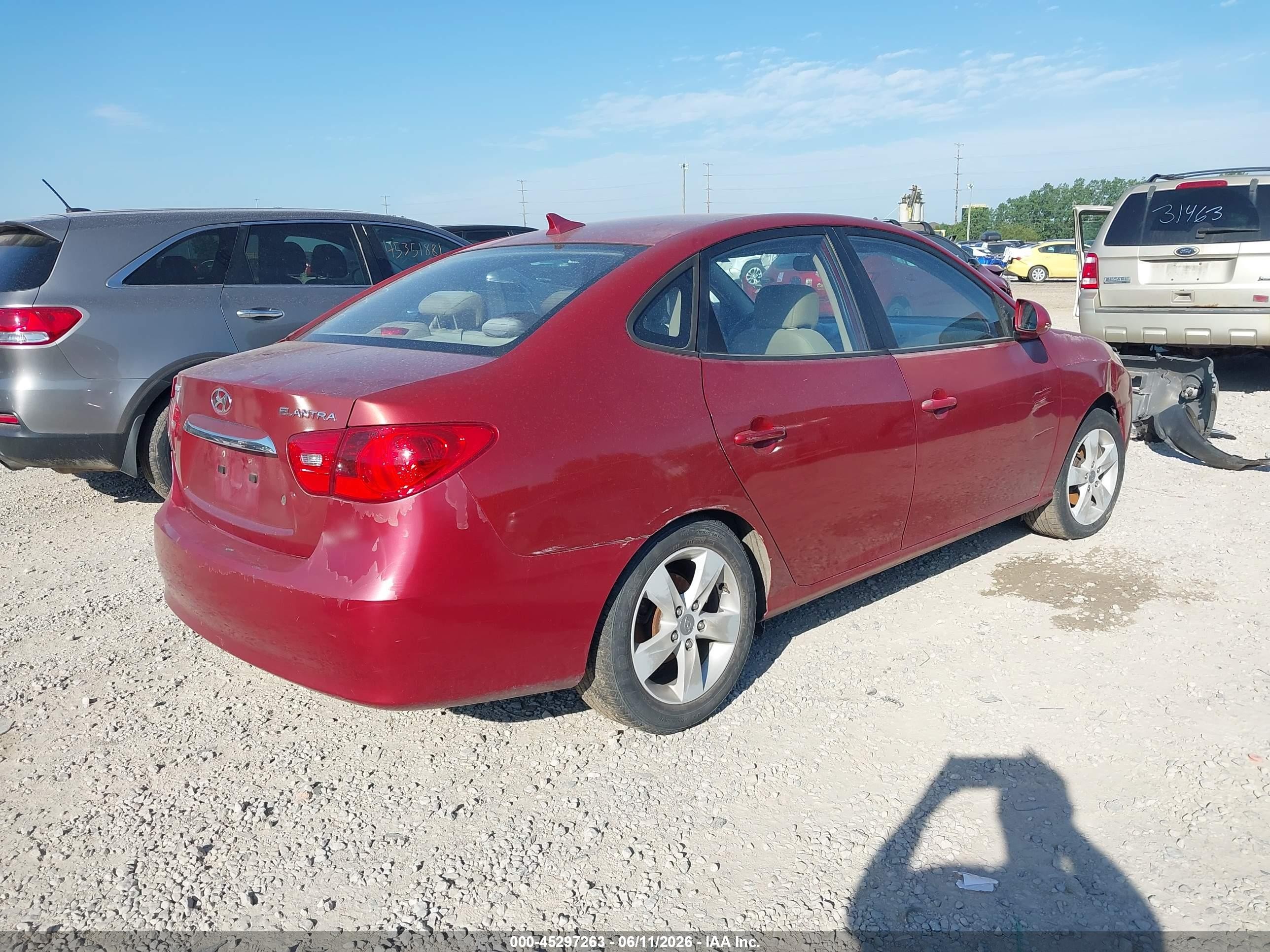 2010 Hyundai Elantra Gls Темно-бордовый vin: KMHDU4AD2AU835005