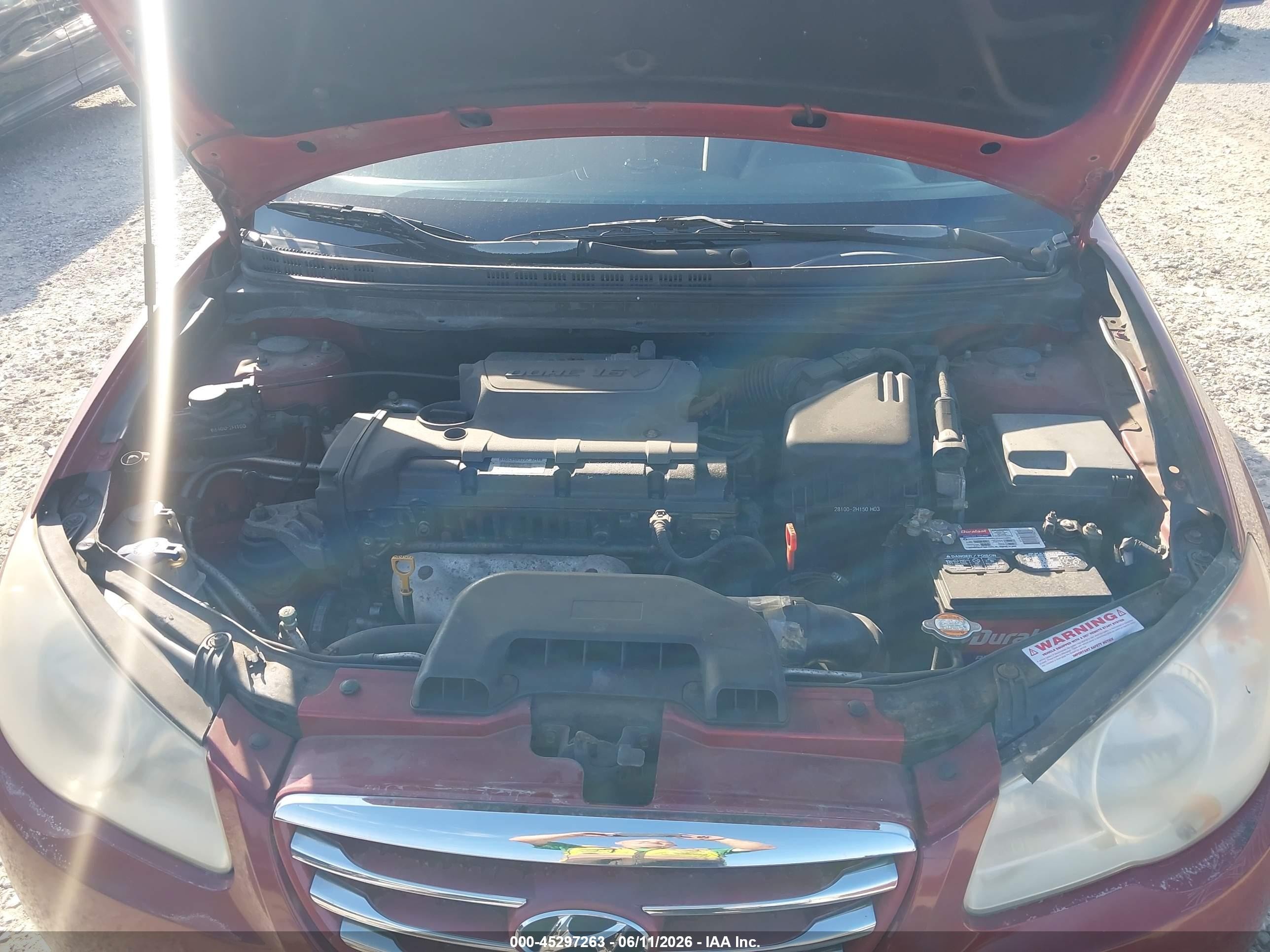 2010 Hyundai Elantra Gls Темно-бордовый vin: KMHDU4AD2AU835005