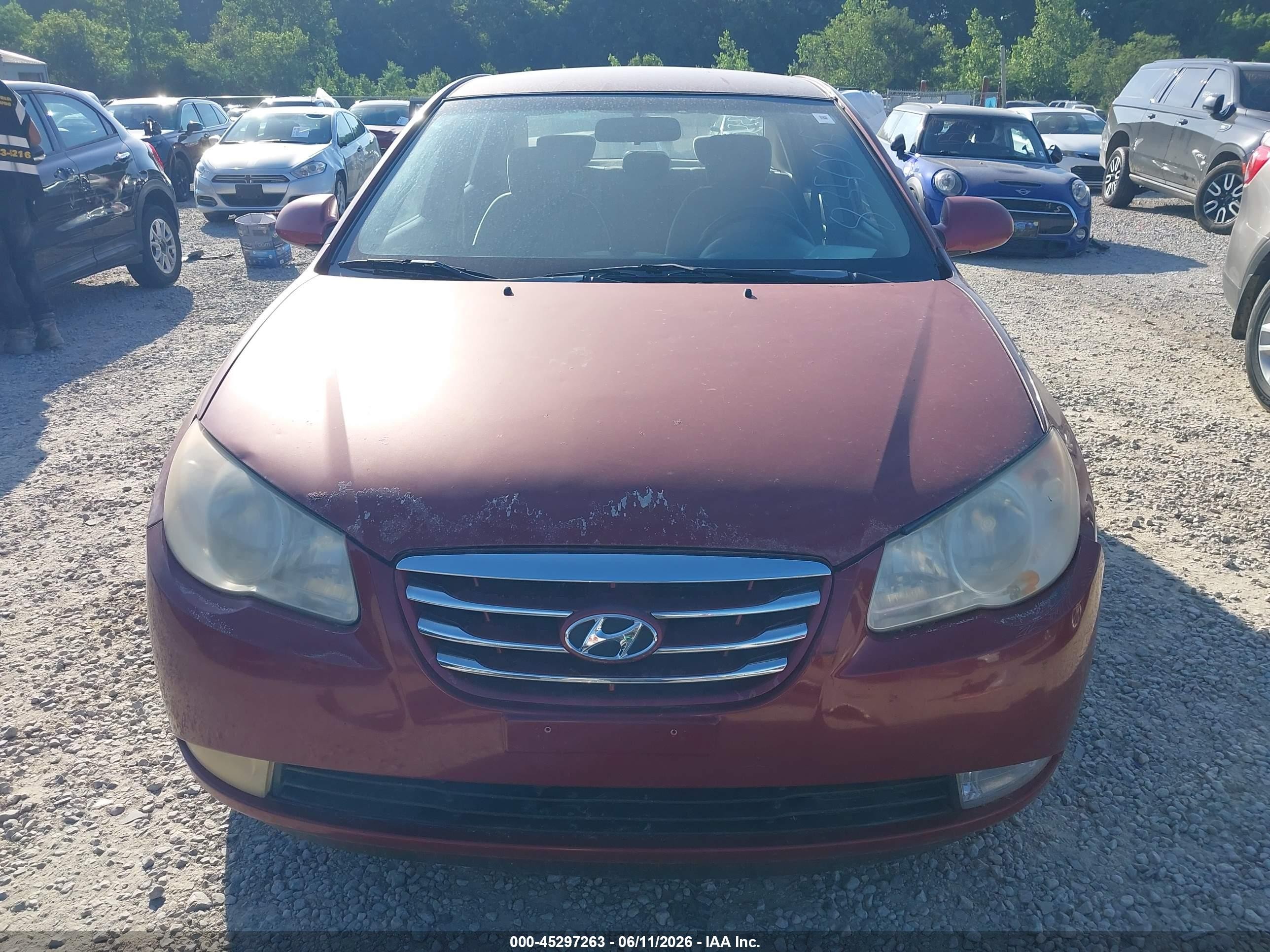2010 Hyundai Elantra Gls Темно-бордовый vin: KMHDU4AD2AU835005