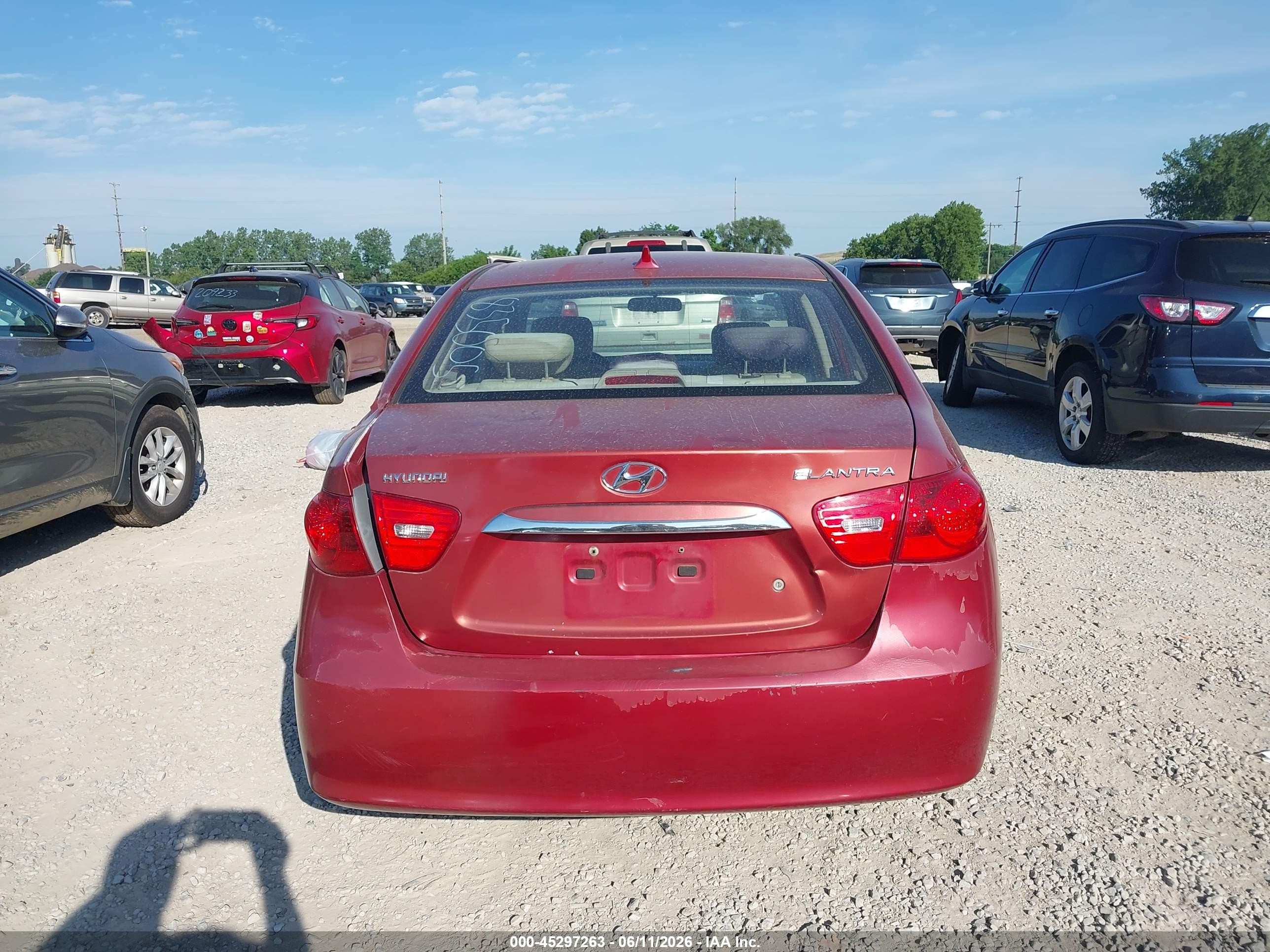 2010 Hyundai Elantra Gls Темно-бордовый vin: KMHDU4AD2AU835005