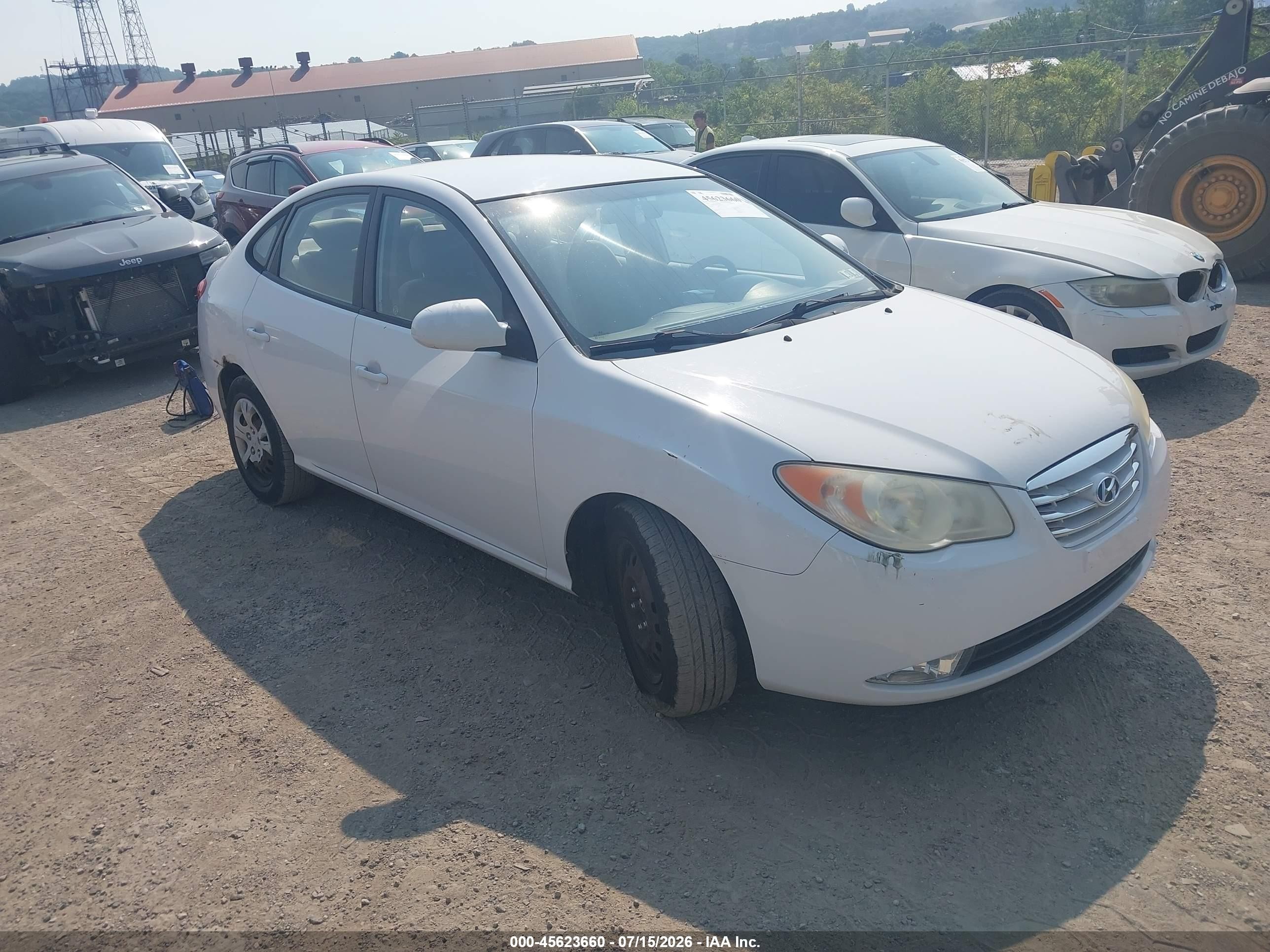 2010 Hyundai Elantra Gls White vin: KMHDU4AD2AU855674