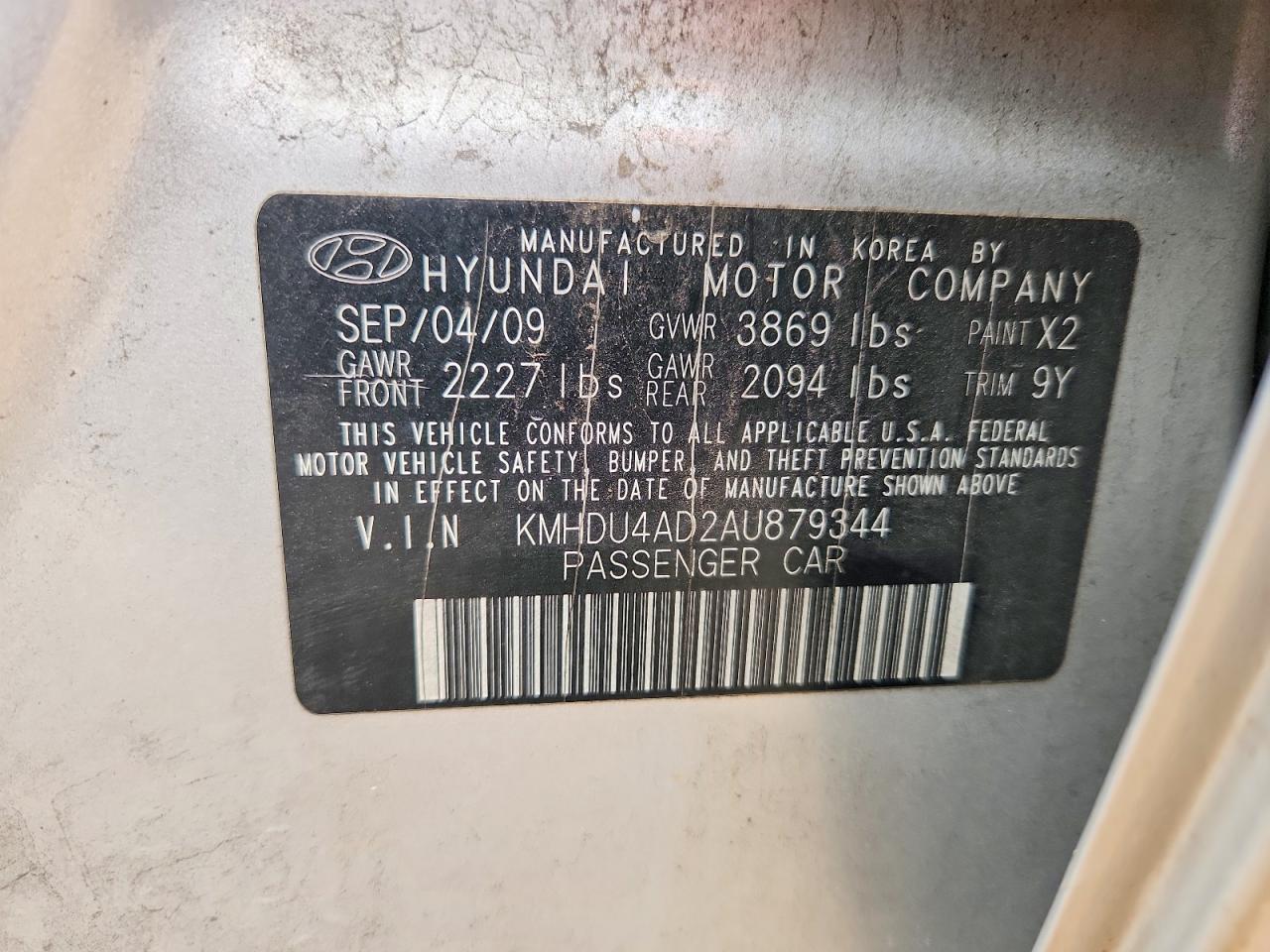 2010 Hyundai Elantra Gls Silver vin: KMHDU4AD2AU879344