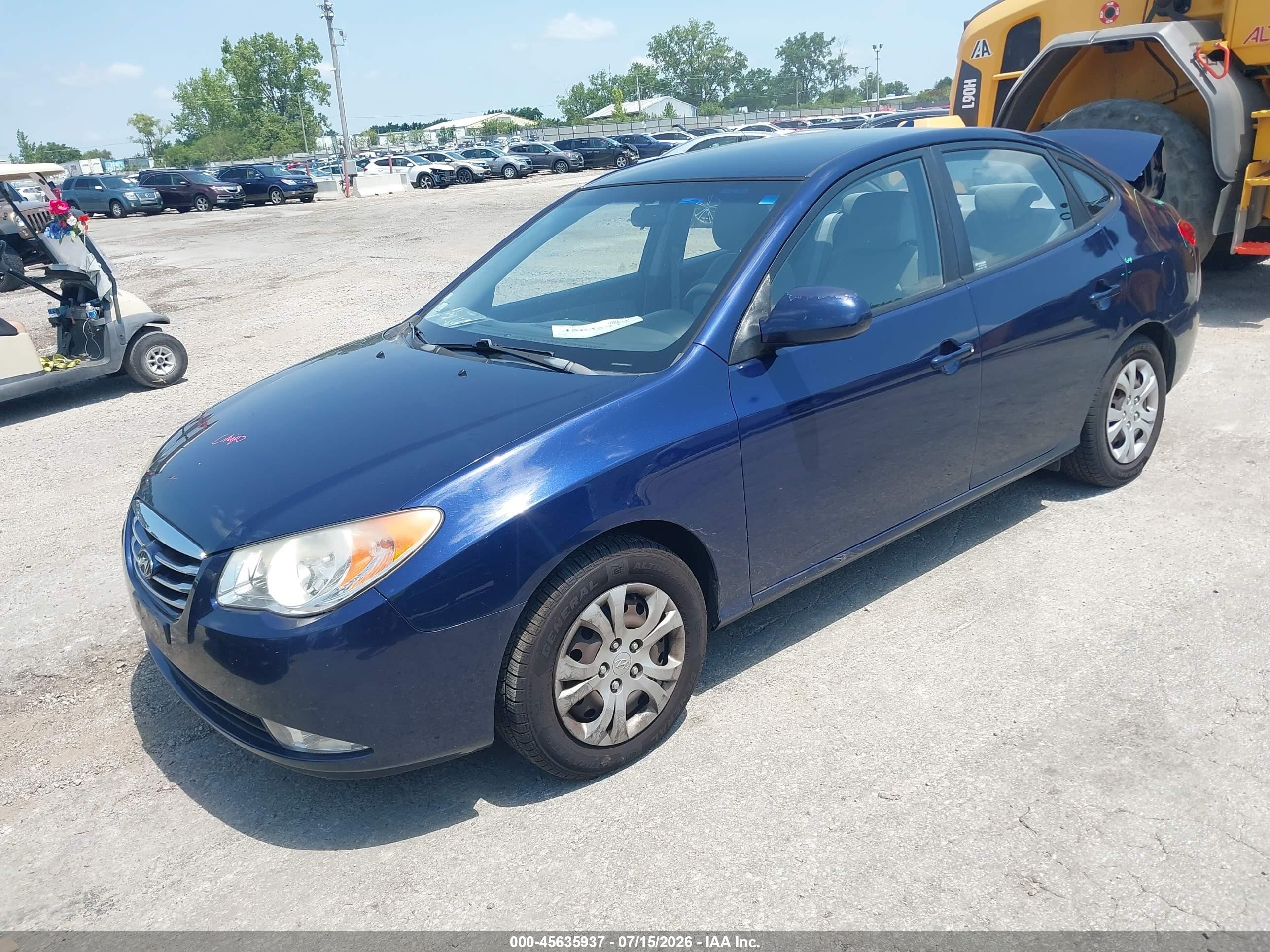 2010 Hyundai Elantra Gls Синий vin: KMHDU4AD2AU885077