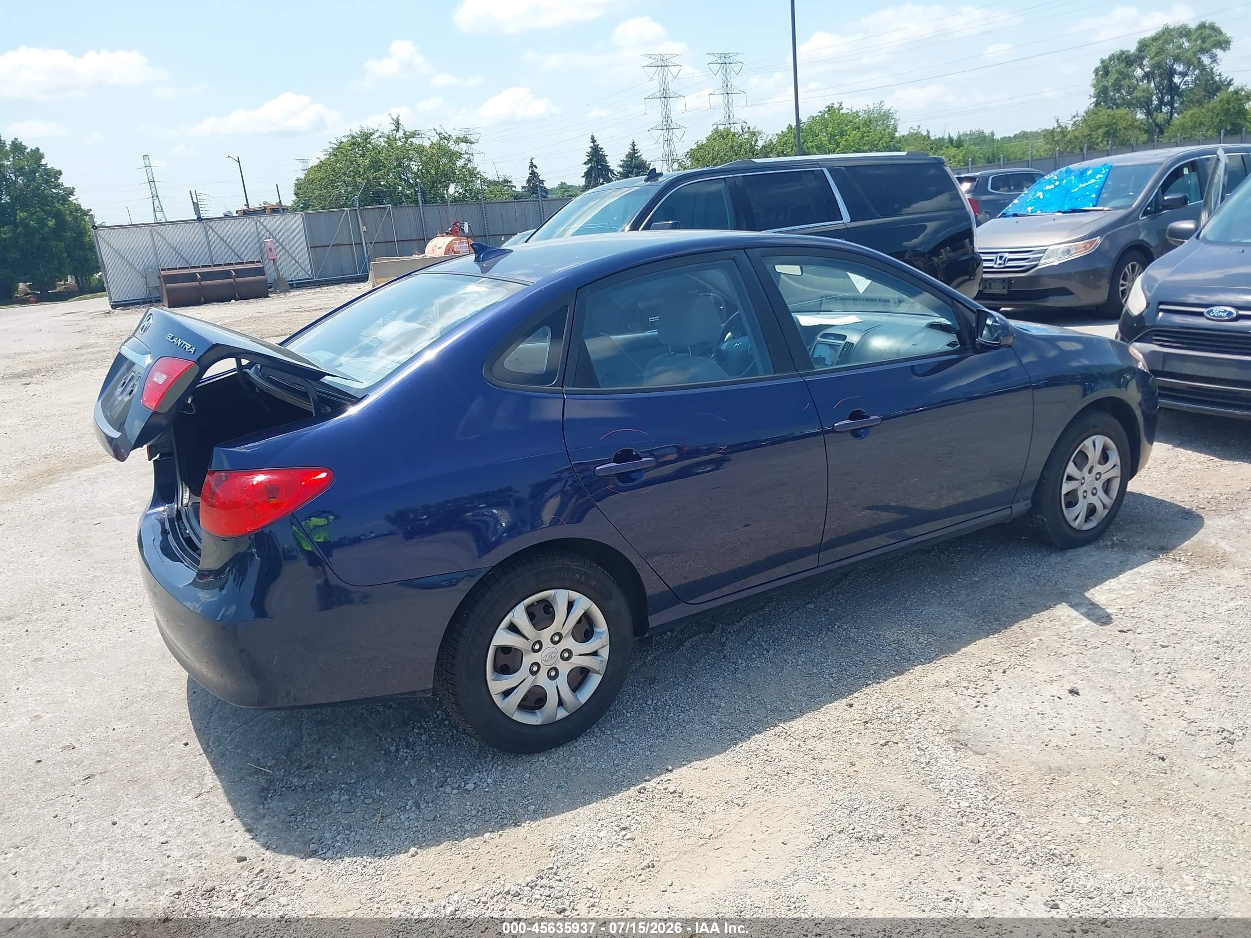 2010 Hyundai Elantra Gls Синий vin: KMHDU4AD2AU885077