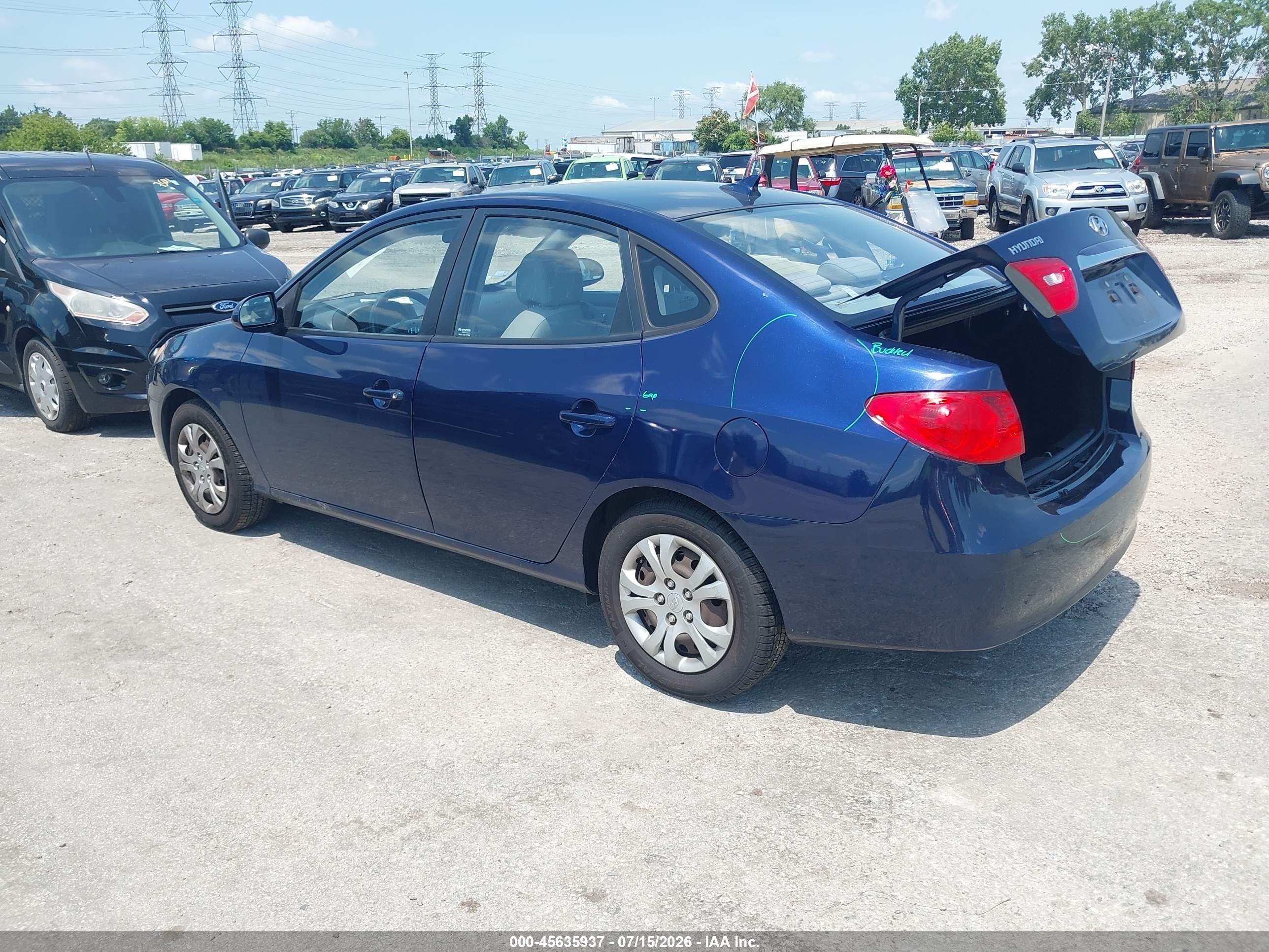 2010 Hyundai Elantra Gls Синий vin: KMHDU4AD2AU885077