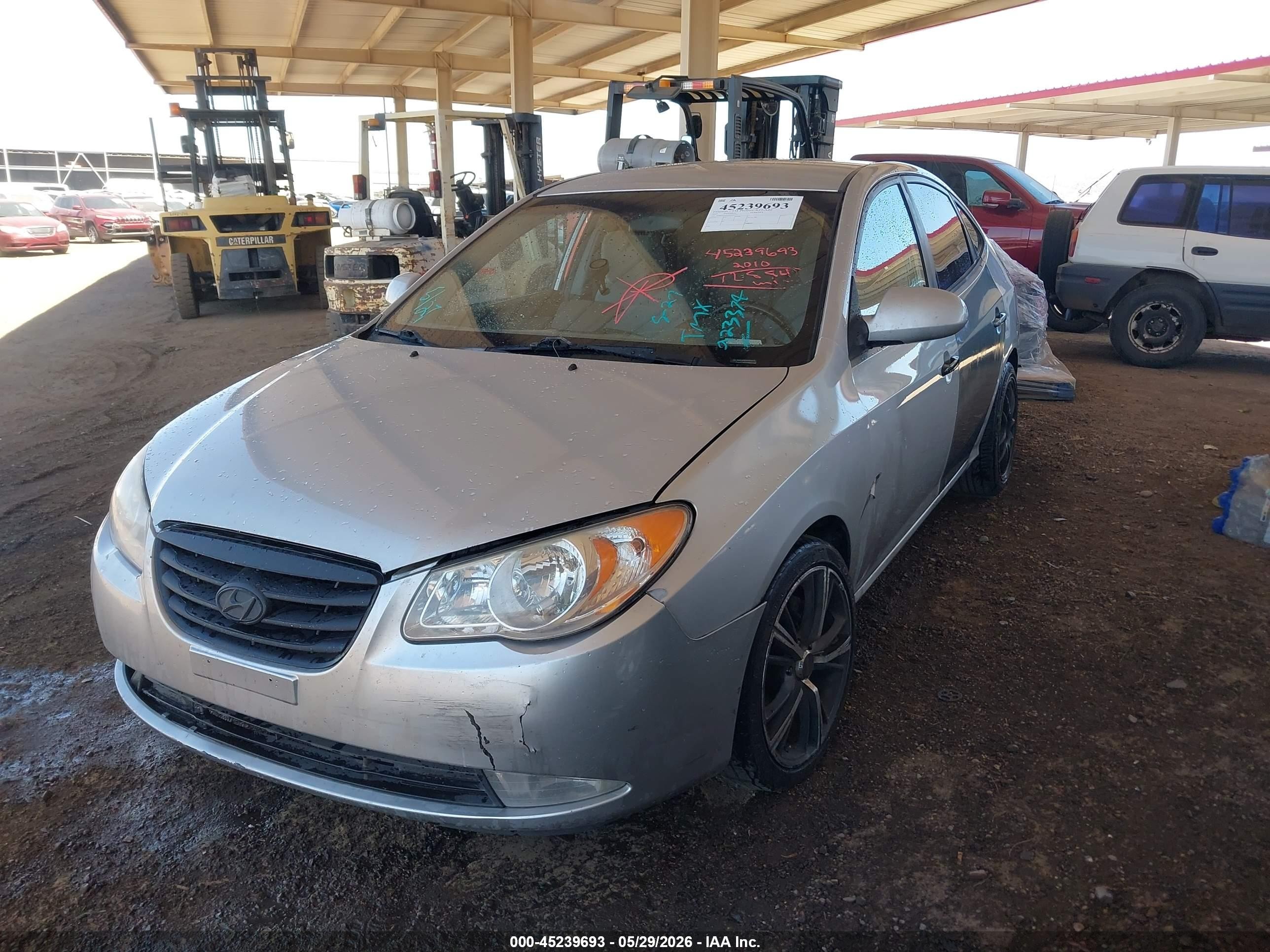 2010 Hyundai Elantra Se Gray vin: KMHDU4AD2AU923374