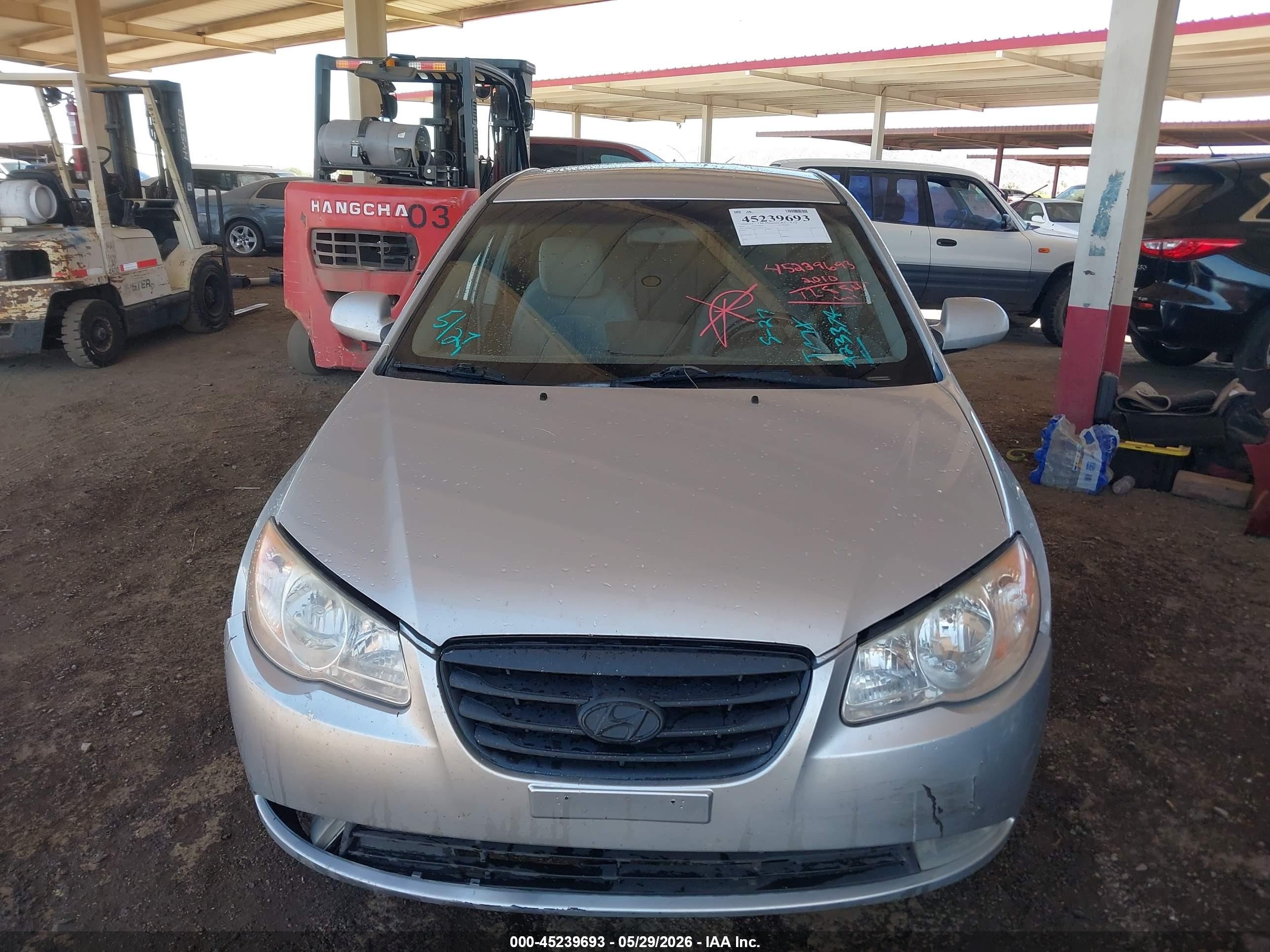 2010 Hyundai Elantra Se Gray vin: KMHDU4AD2AU923374