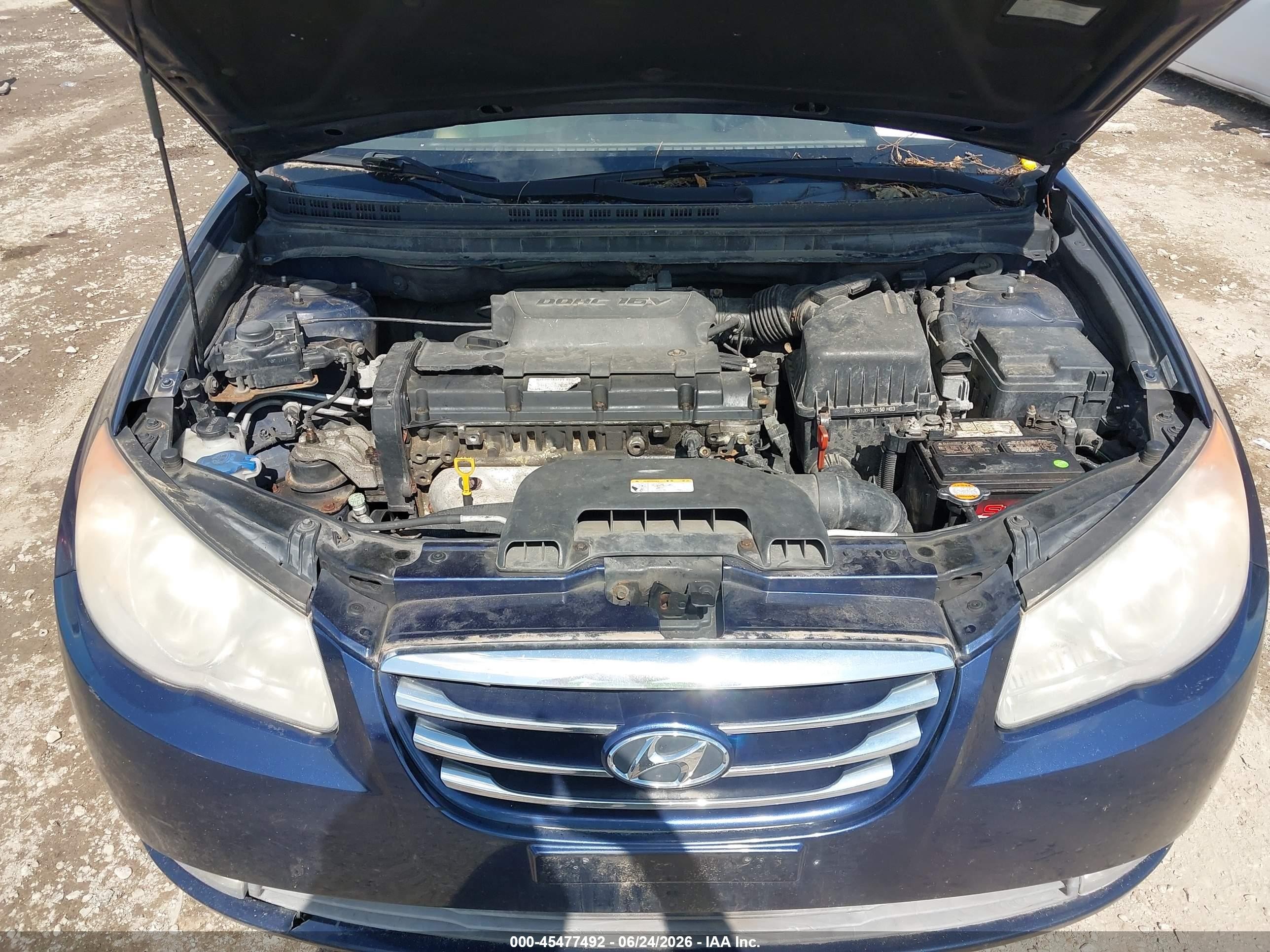 2010 Hyundai Elantra Gls Blue vin: KMHDU4AD3AU108598