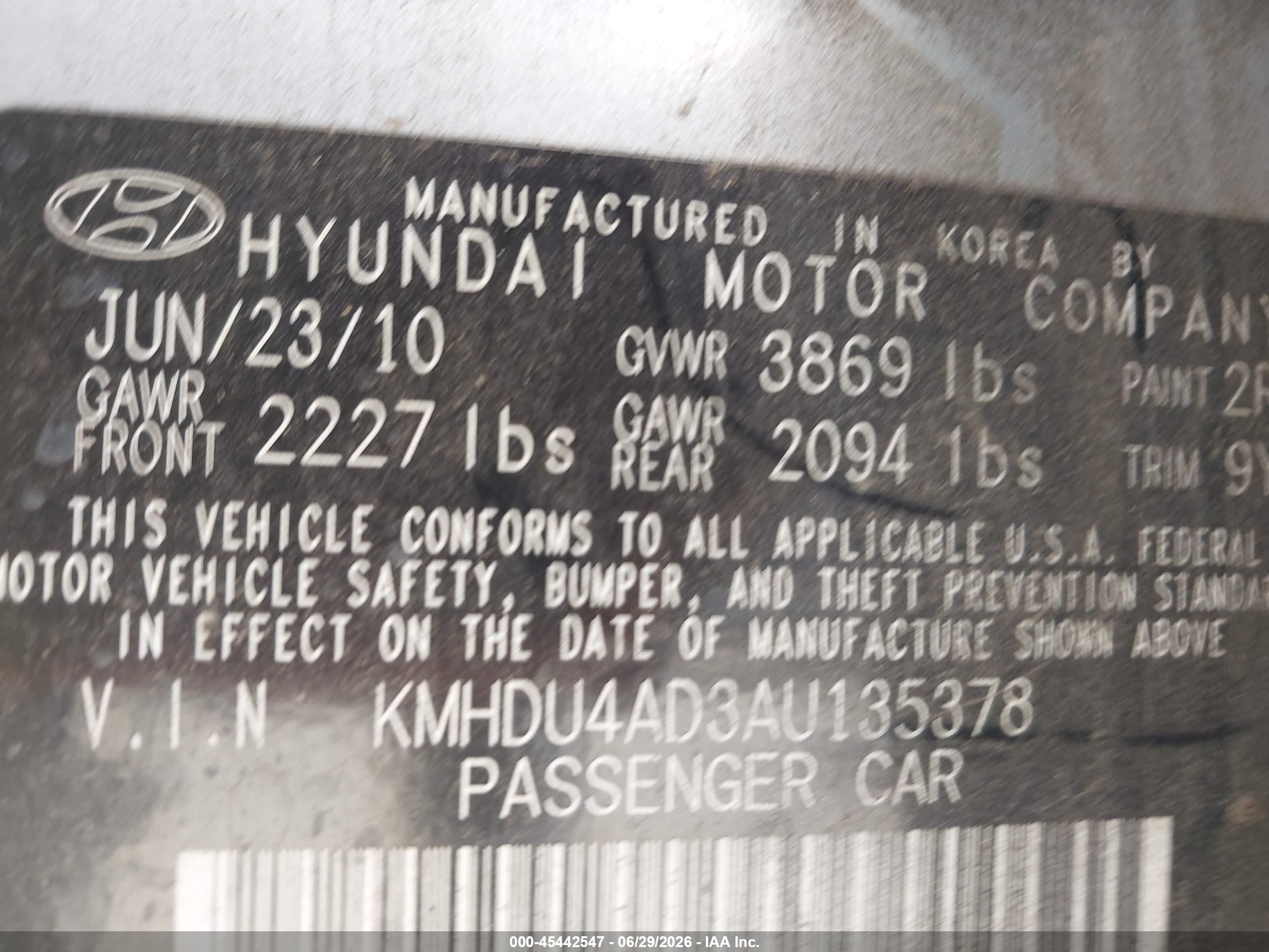 2010 Hyundai Elantra Gls Silver vin: KMHDU4AD3AU135378