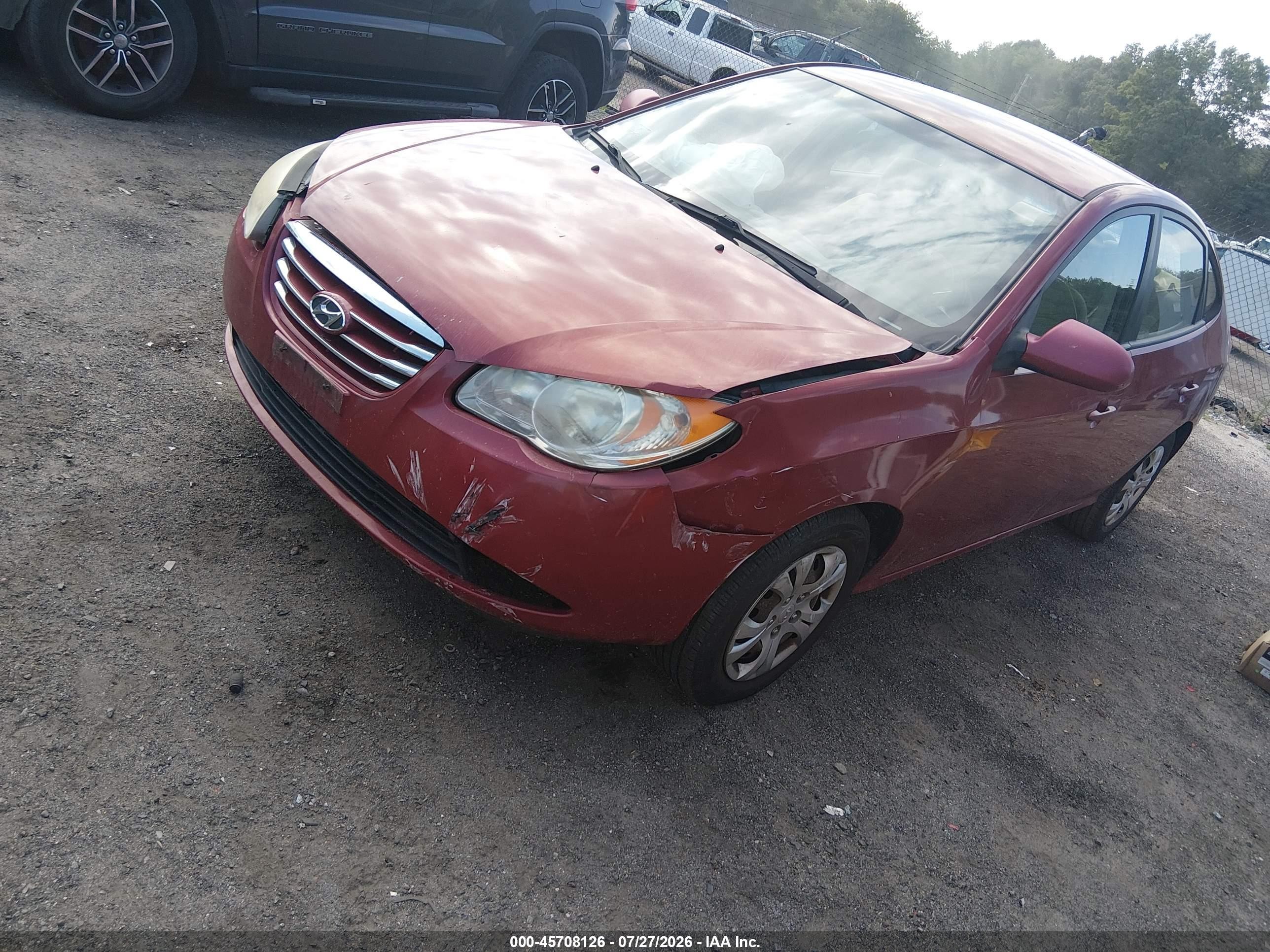 2010 Hyundai Elantra Gls Maroon vin: KMHDU4AD3AU148955
