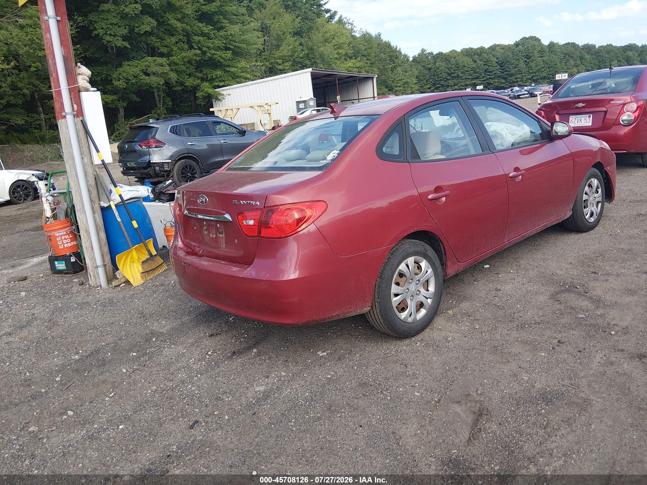 2010 Hyundai Elantra Gls Maroon vin: KMHDU4AD3AU148955