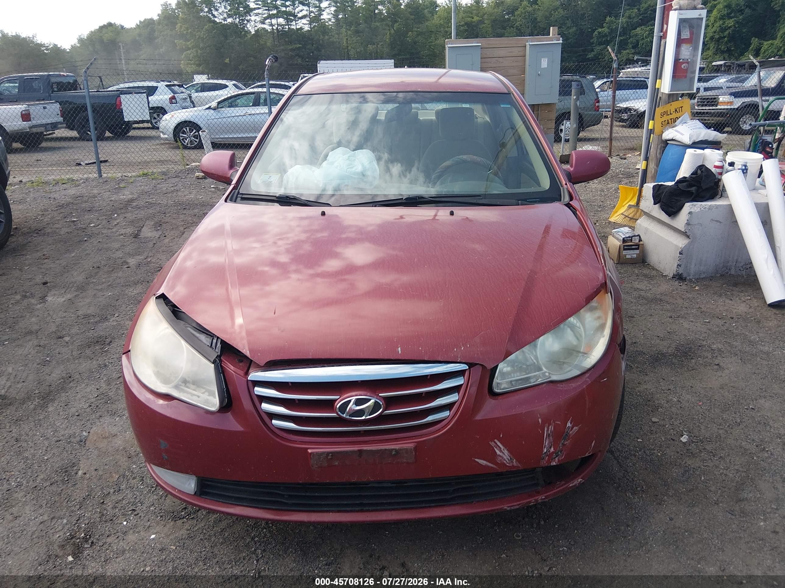 2010 Hyundai Elantra Gls Maroon vin: KMHDU4AD3AU148955